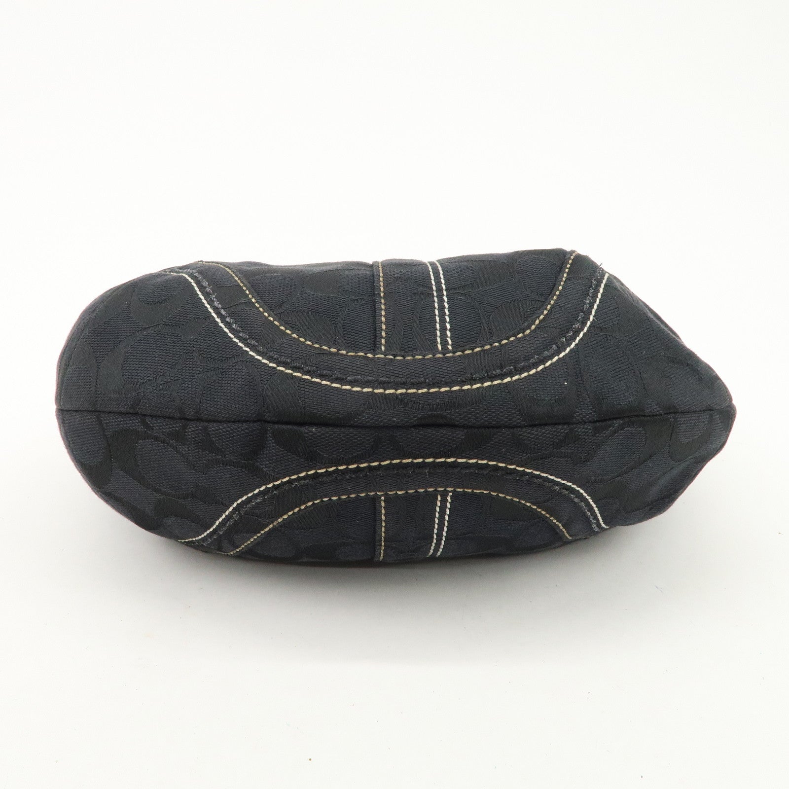 COACH Set of 2 Leather Canvas Shoulder Bag Black Lavender Beige Used