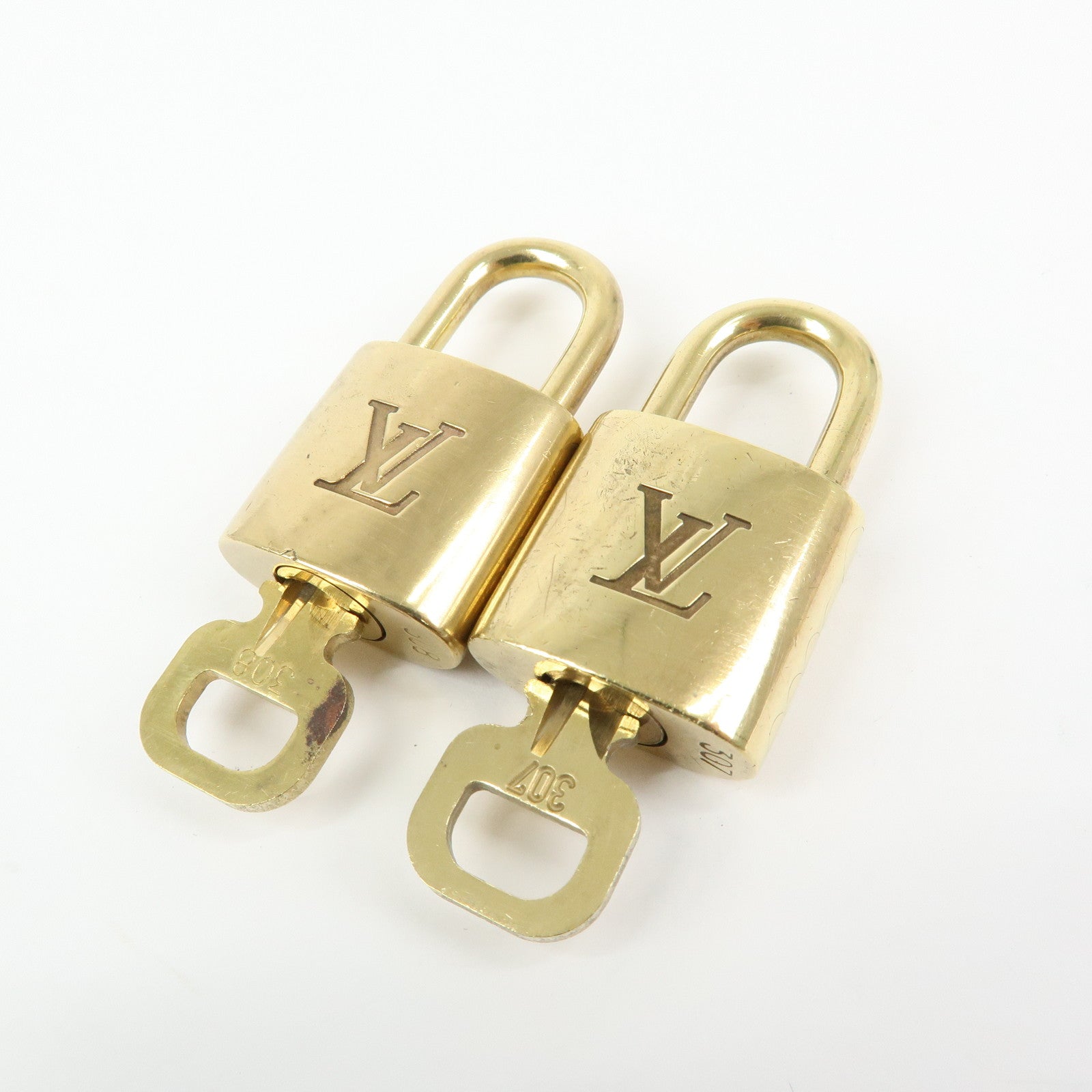 Louis Vuitton Set of 10 Lock & Key Cadena Key Lock Used
