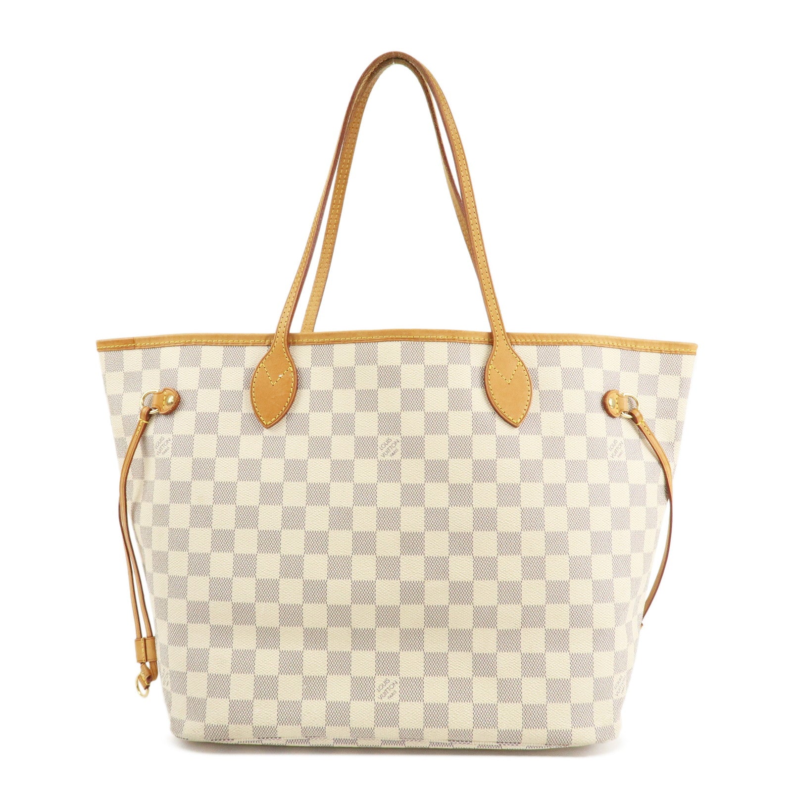 Louis Vuitton Damier Azur Neverfull MM Tote Bag Shoulder Bag N51107 Used