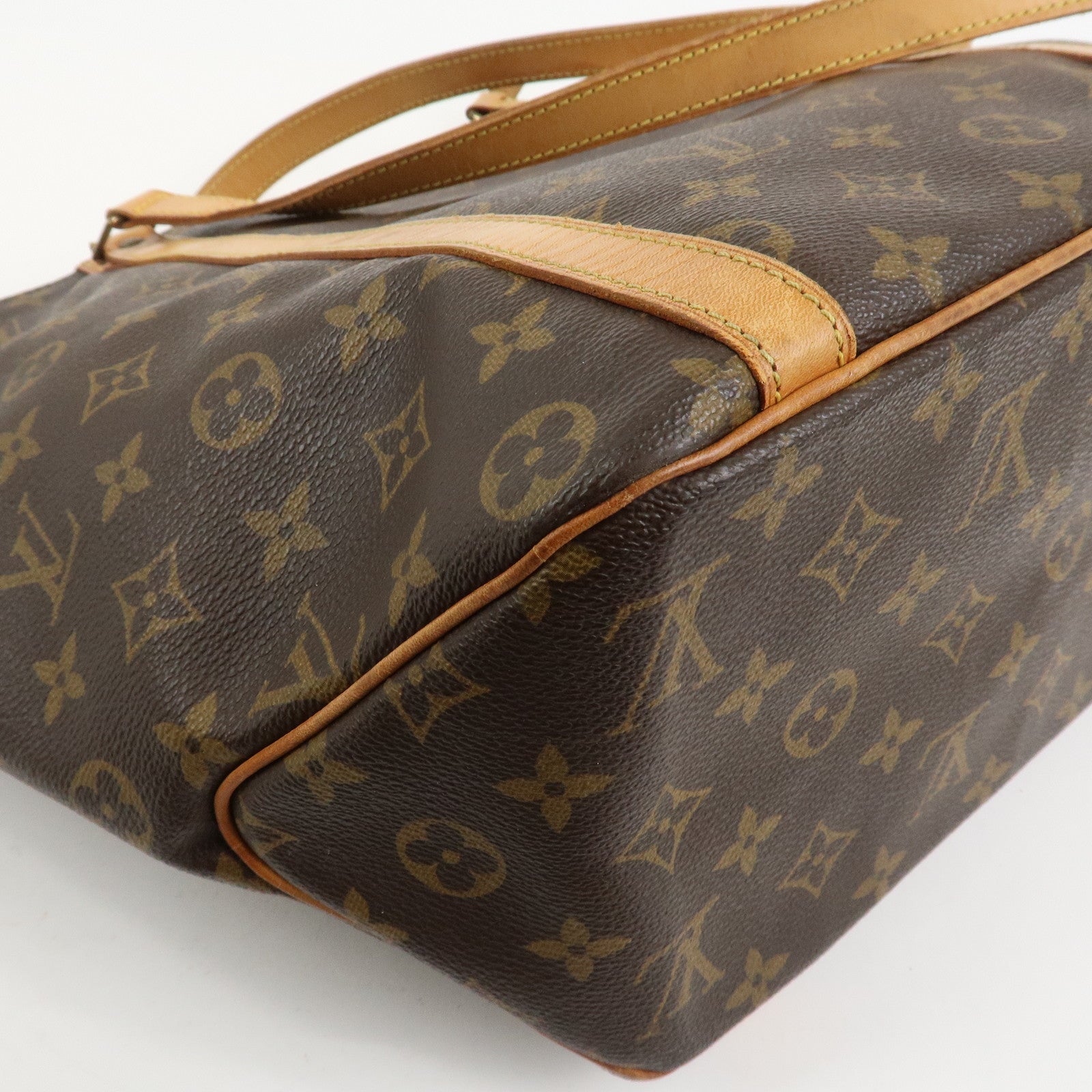 Louis Vuitton Monogram Sac Shopping Shoulder Bag Brown M51108