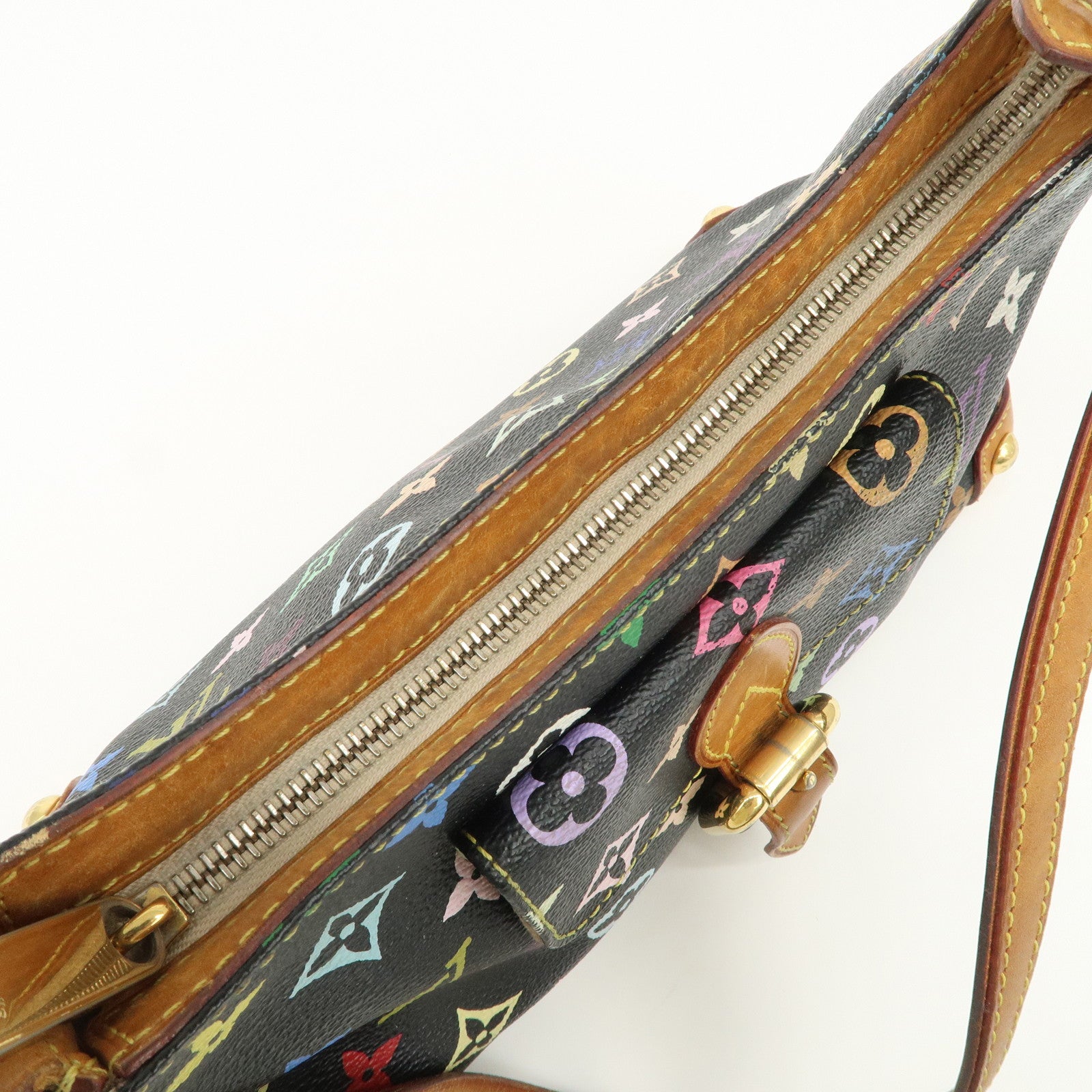 Louis Vuitton Monogram Multicolor Eliza Shoulder Bag Black M40099 Used