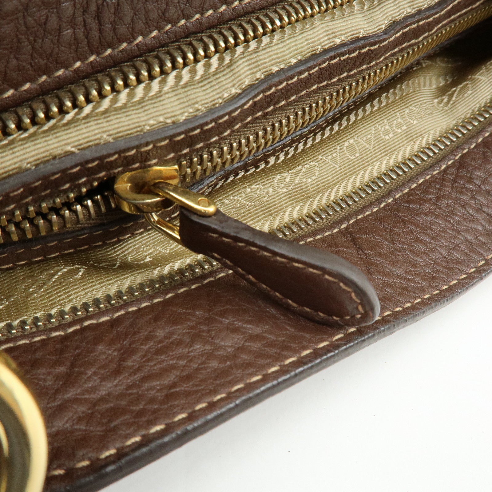 PRADA Logo Jacquard  Leather Shoulder Bag Crossbody Bag Camouflage