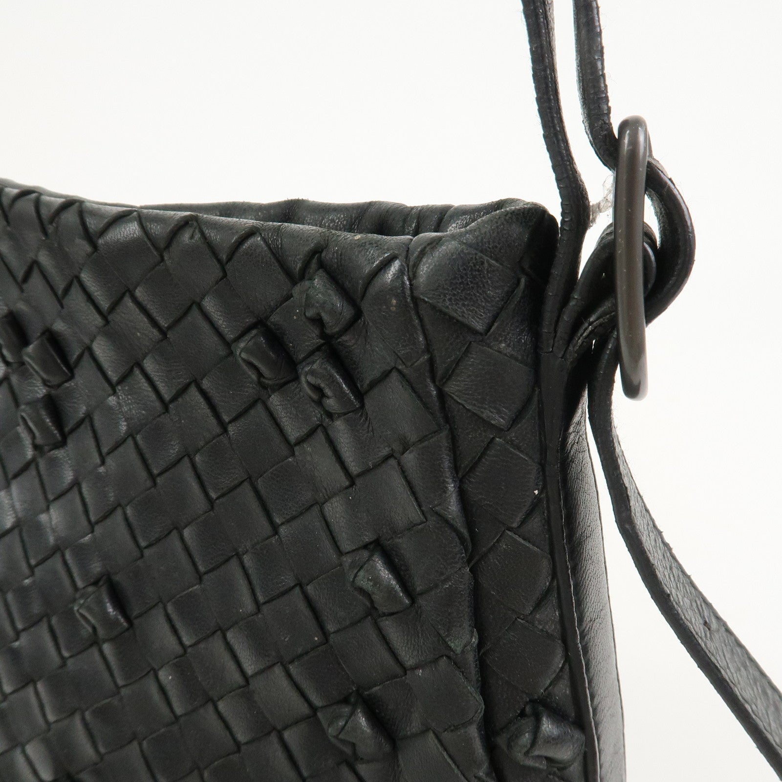 BOTTEGA VENETA Intrecciato Shoulder Bag Hand Bag Black 125580