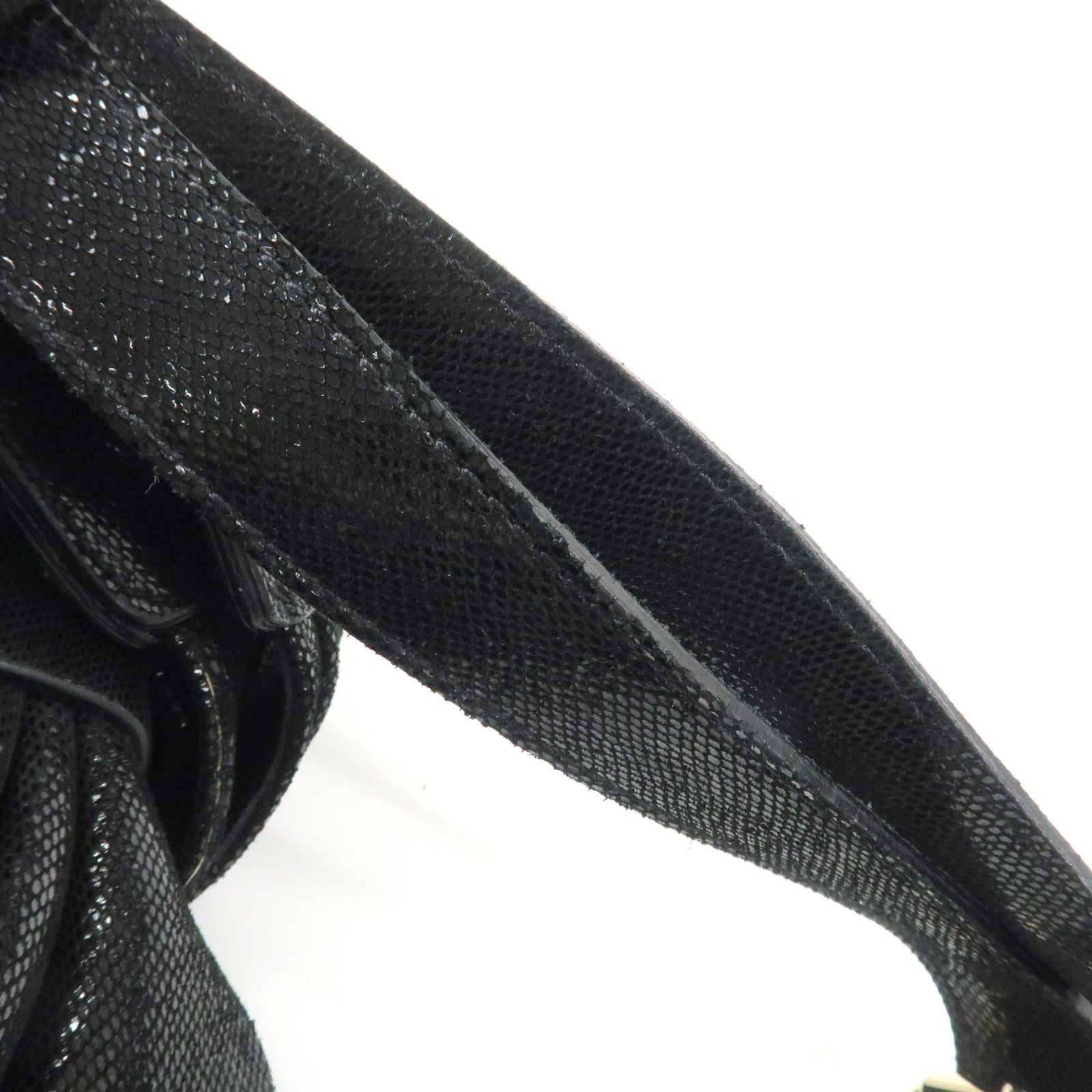 VALENTINO RED Valentino Leather Ribbon Tote Bag Shoulder Bag Black