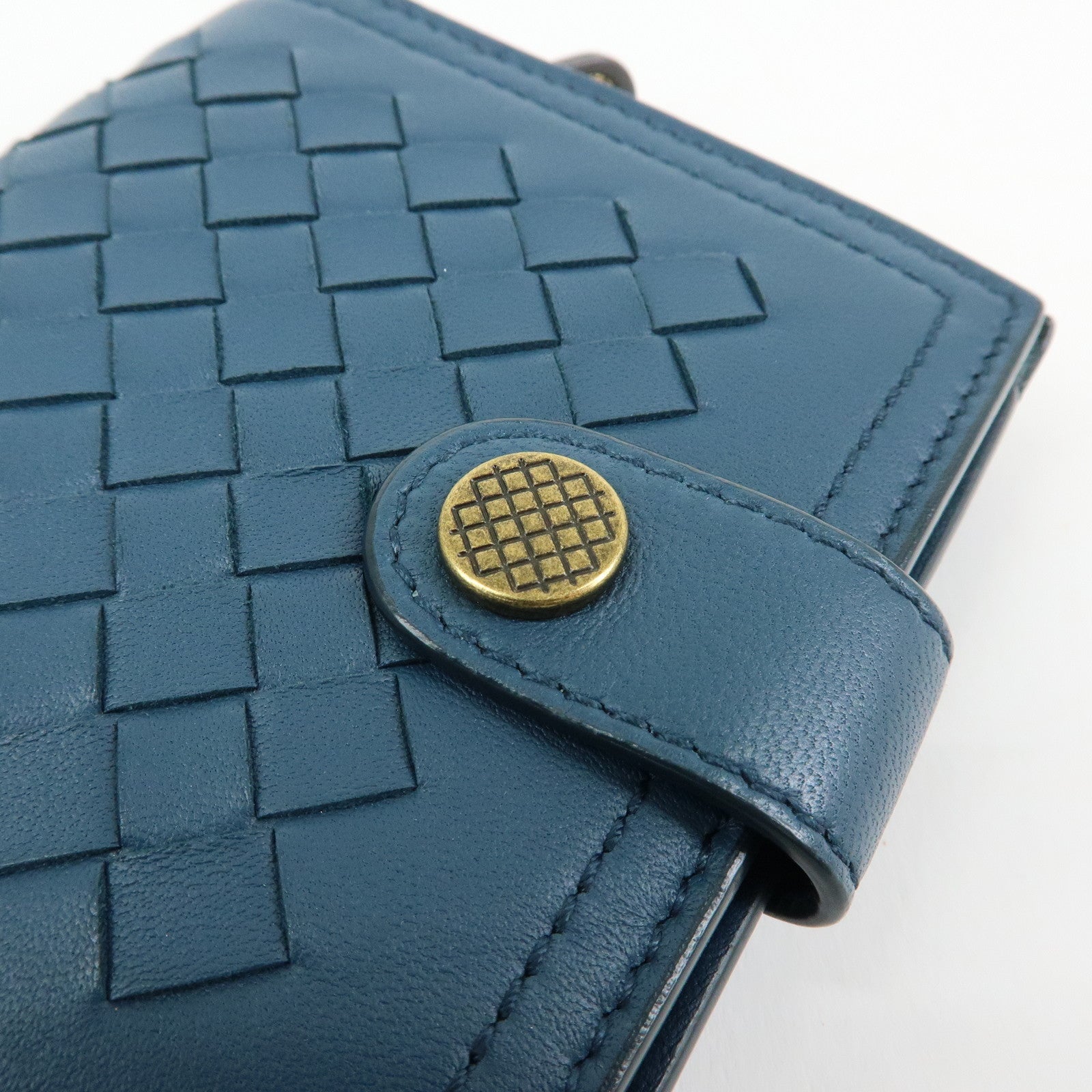 BOTTEGA VENETA Intrecciato Leather Bi-fold Comact Wallet 547441