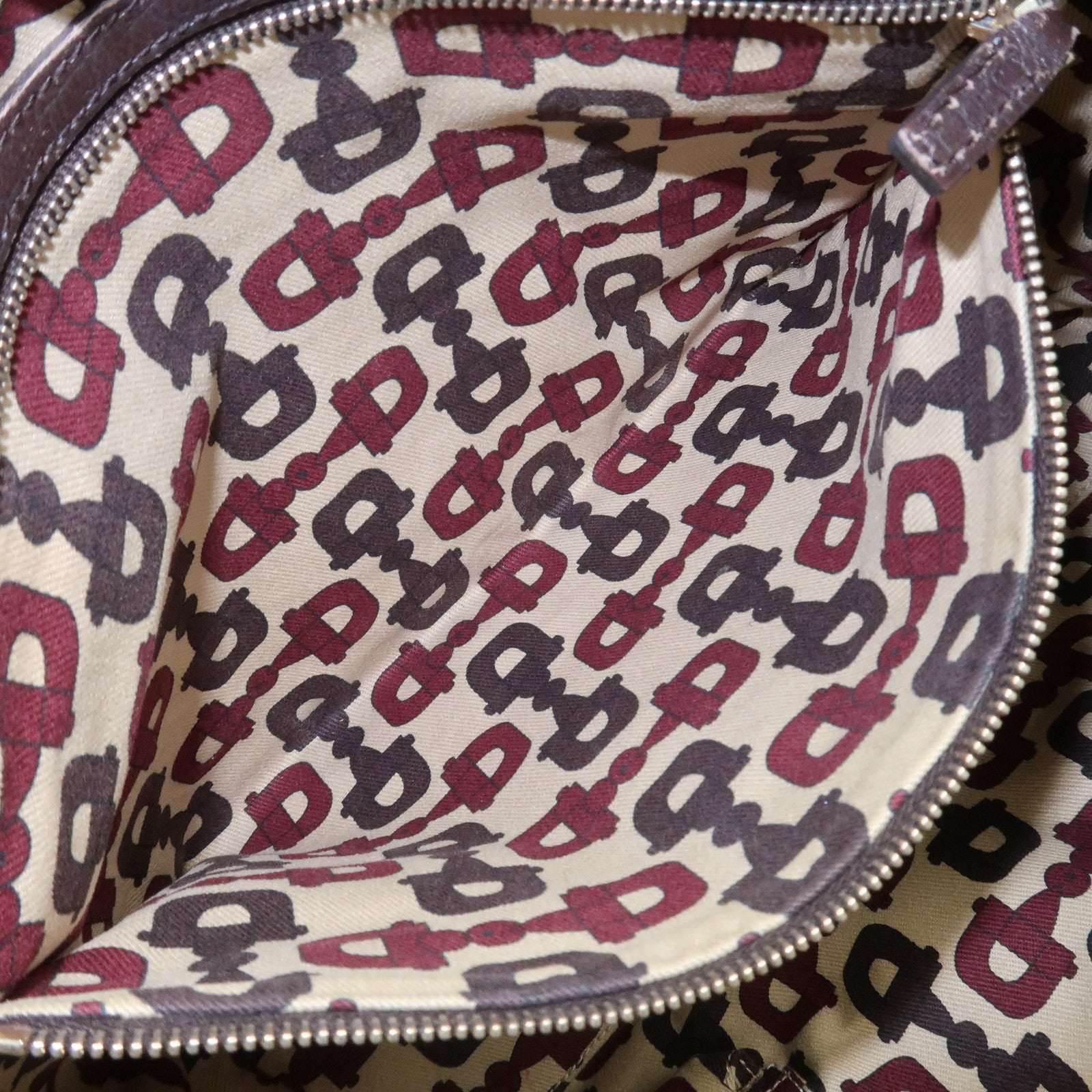 GUCCI Sherry GG Canvas Leather Tote Bag Hand Bag Brown 137396