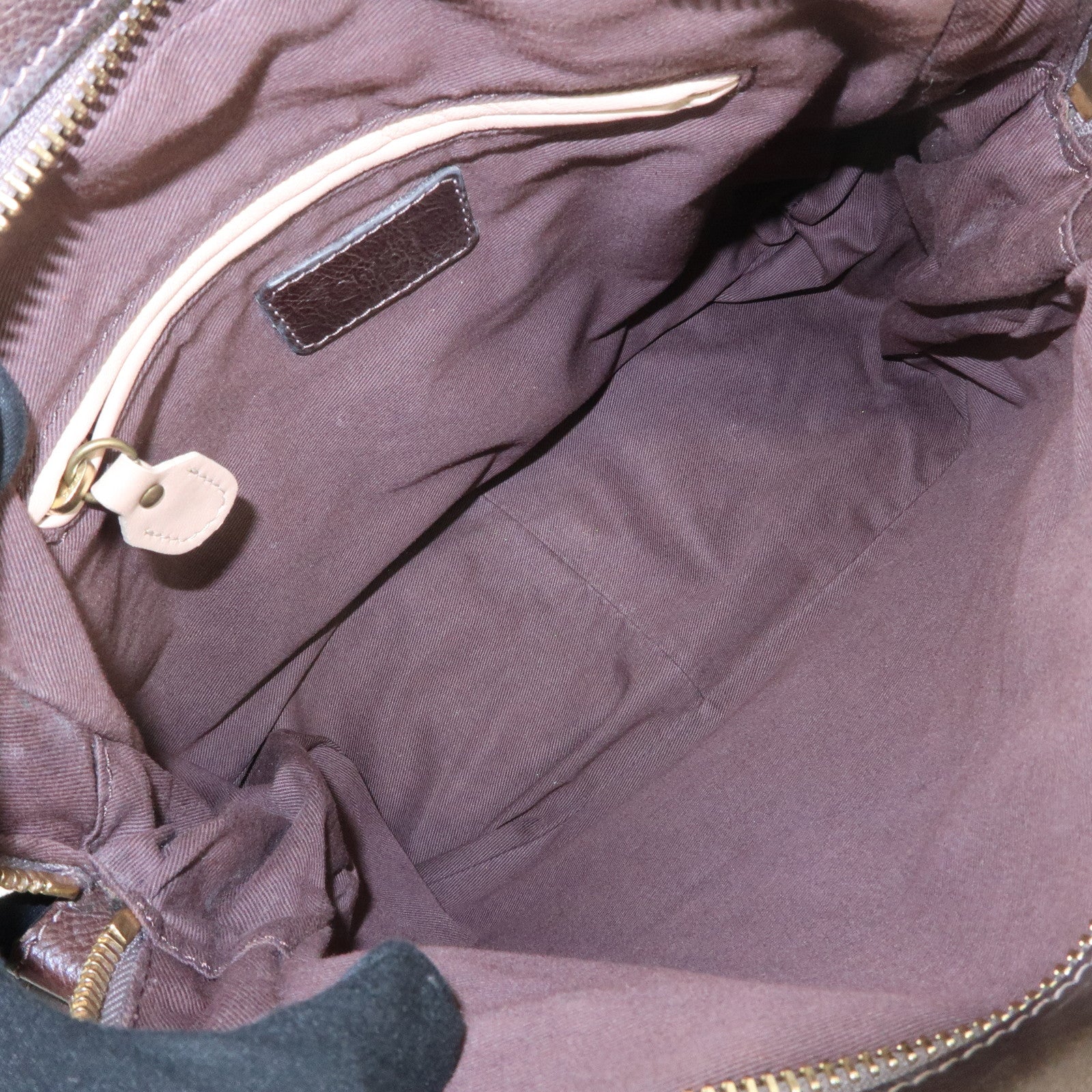 Chloe Paraty Leather 2Way Bag Hand Bag Shoulder Bag Dark Brown