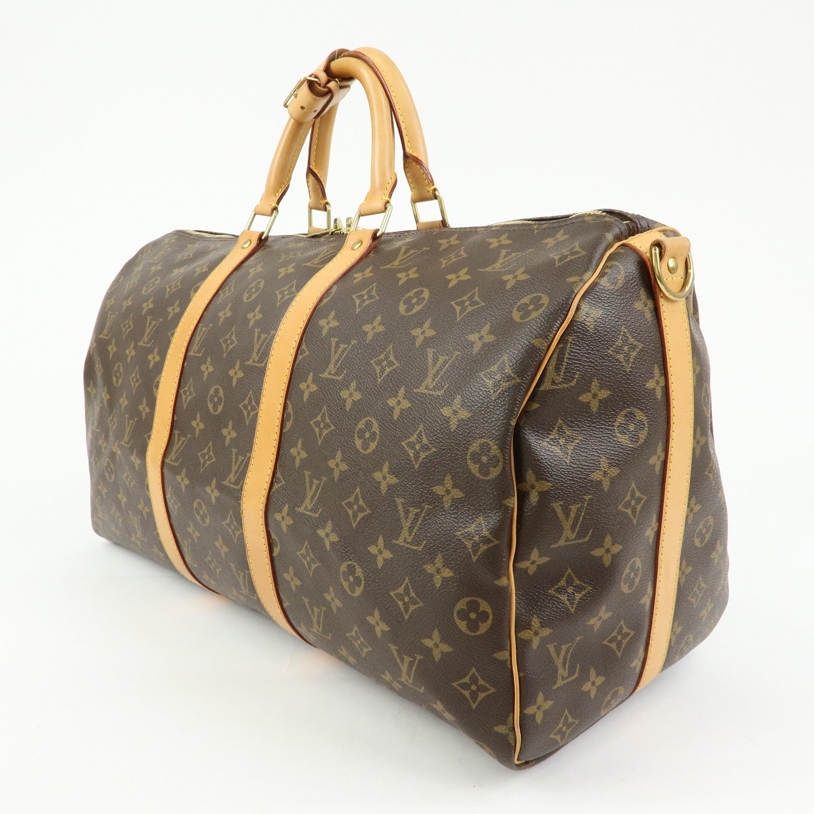 Louis Vuitton Monogram Keep All Bandouliere 50 Boston Bag M41416