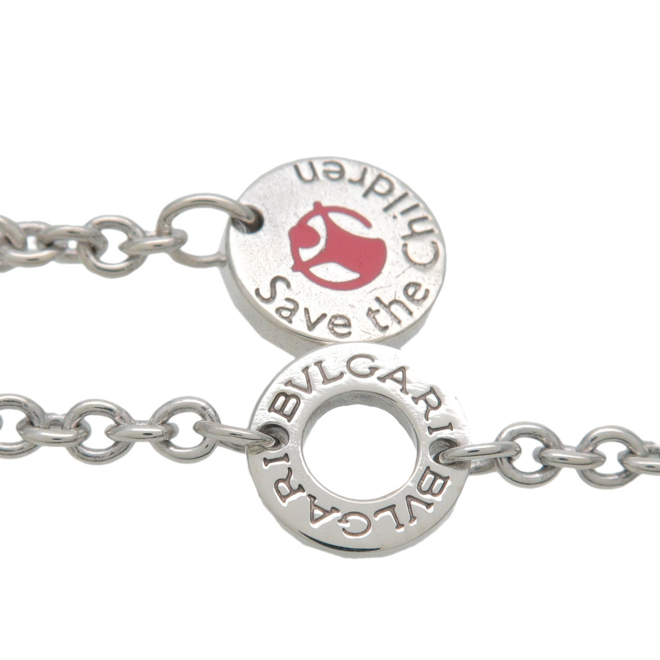 BVLGARI B-Zero1 Save the Children Necklace SV925 Black Ceramic