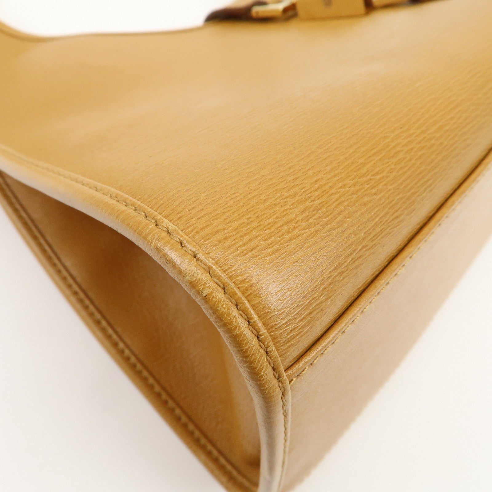 GUCCI Jackie Leather Shoulder Bag Hand Bag Beige 002.1067