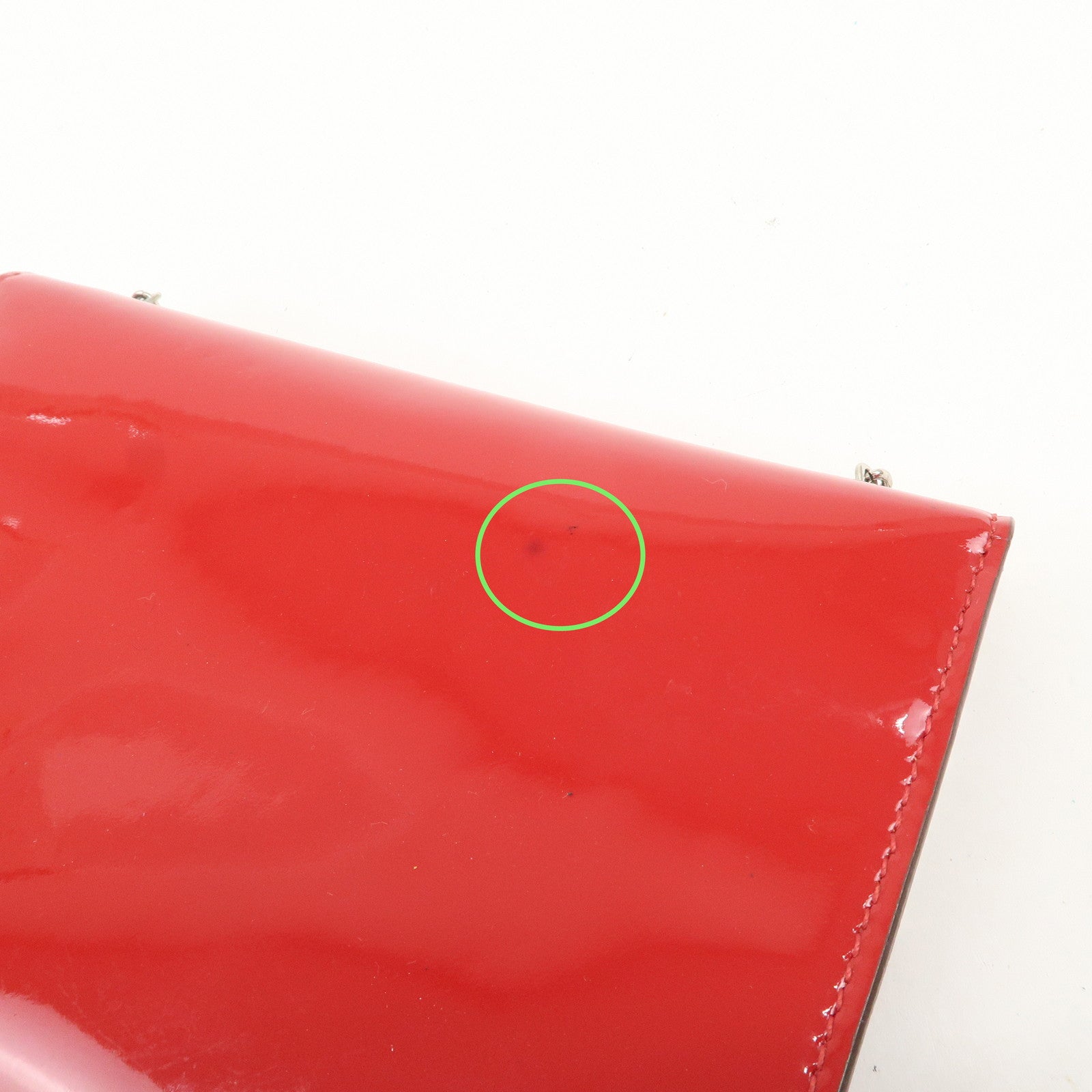 Ferragamo Vara Ribbon Patent Leather Shoulder Bag Crossbody Bag Red
