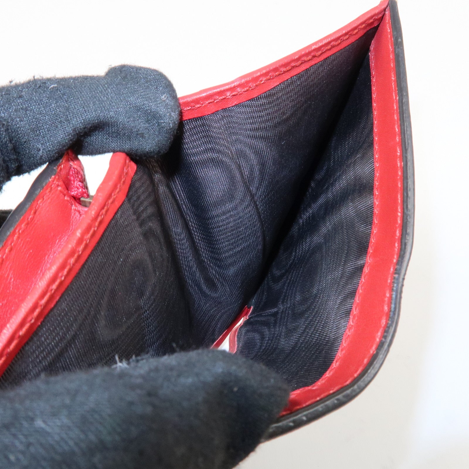 GUCCI Interlocking G GG Supreme Cherry Compact Wallet Beige 476050 Used