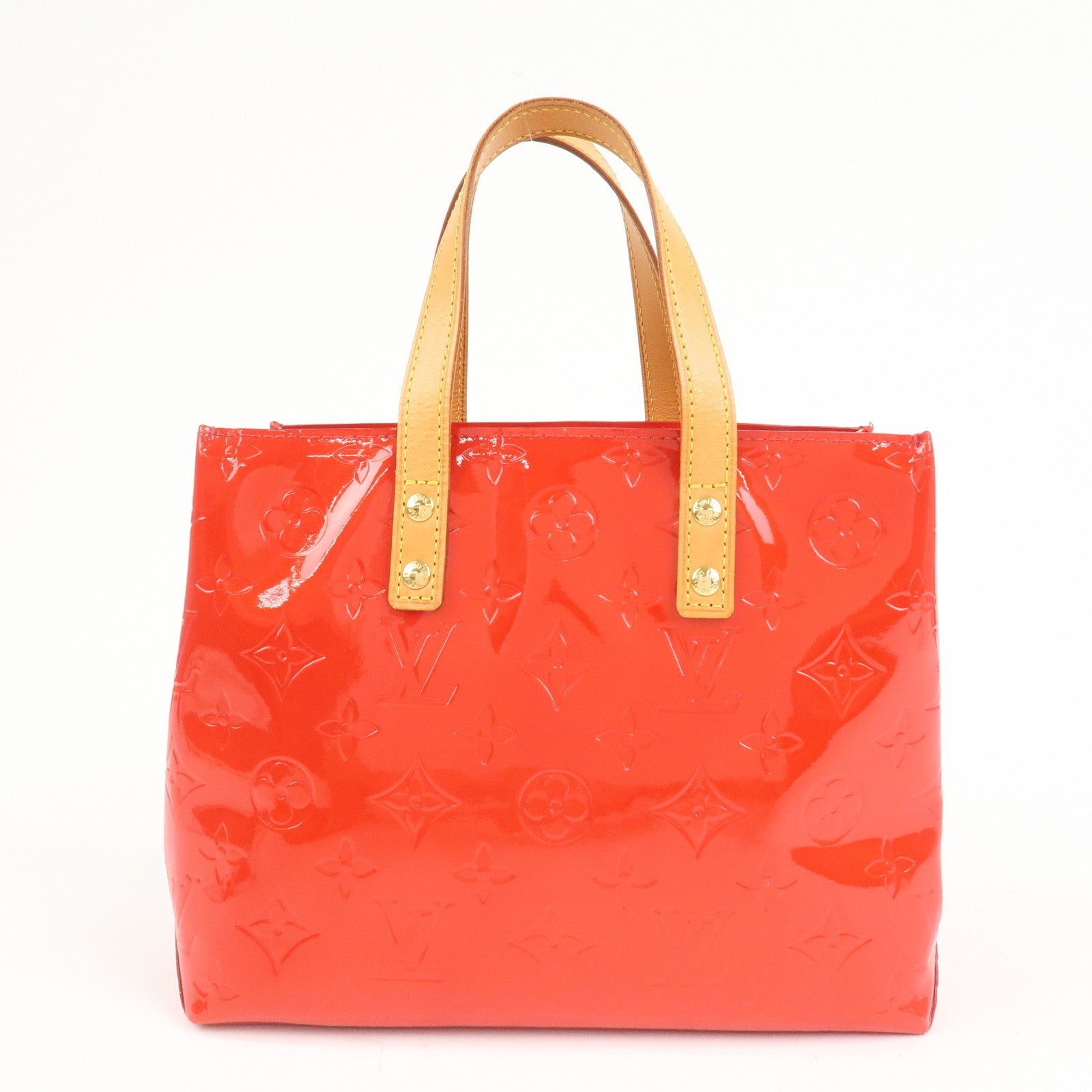 Louis Vuitton Monogram Vernis Lead PM Hand Bag Rouge M91088