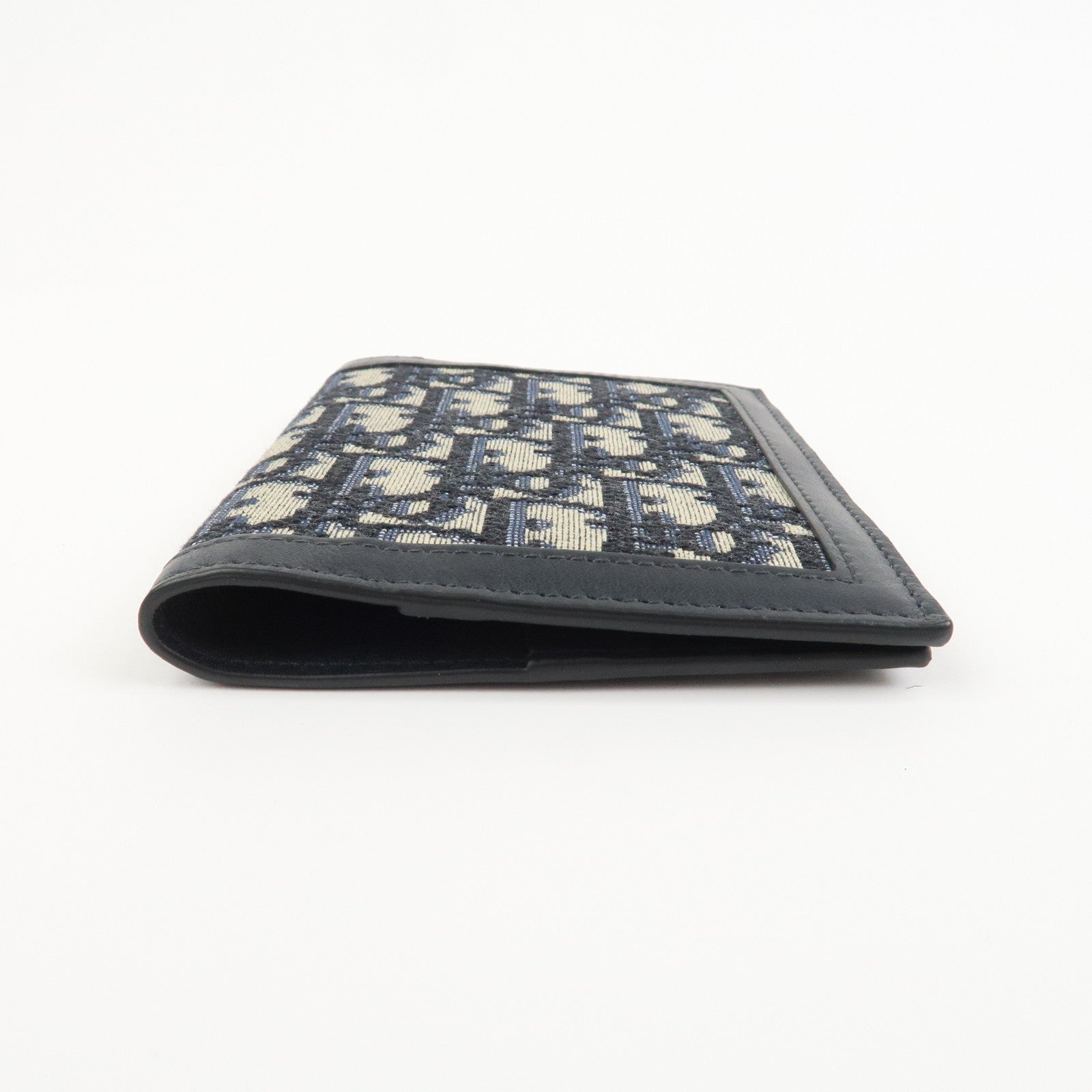 Christian Dior Trotter Jacquard Canvas Leather Card Passport Case