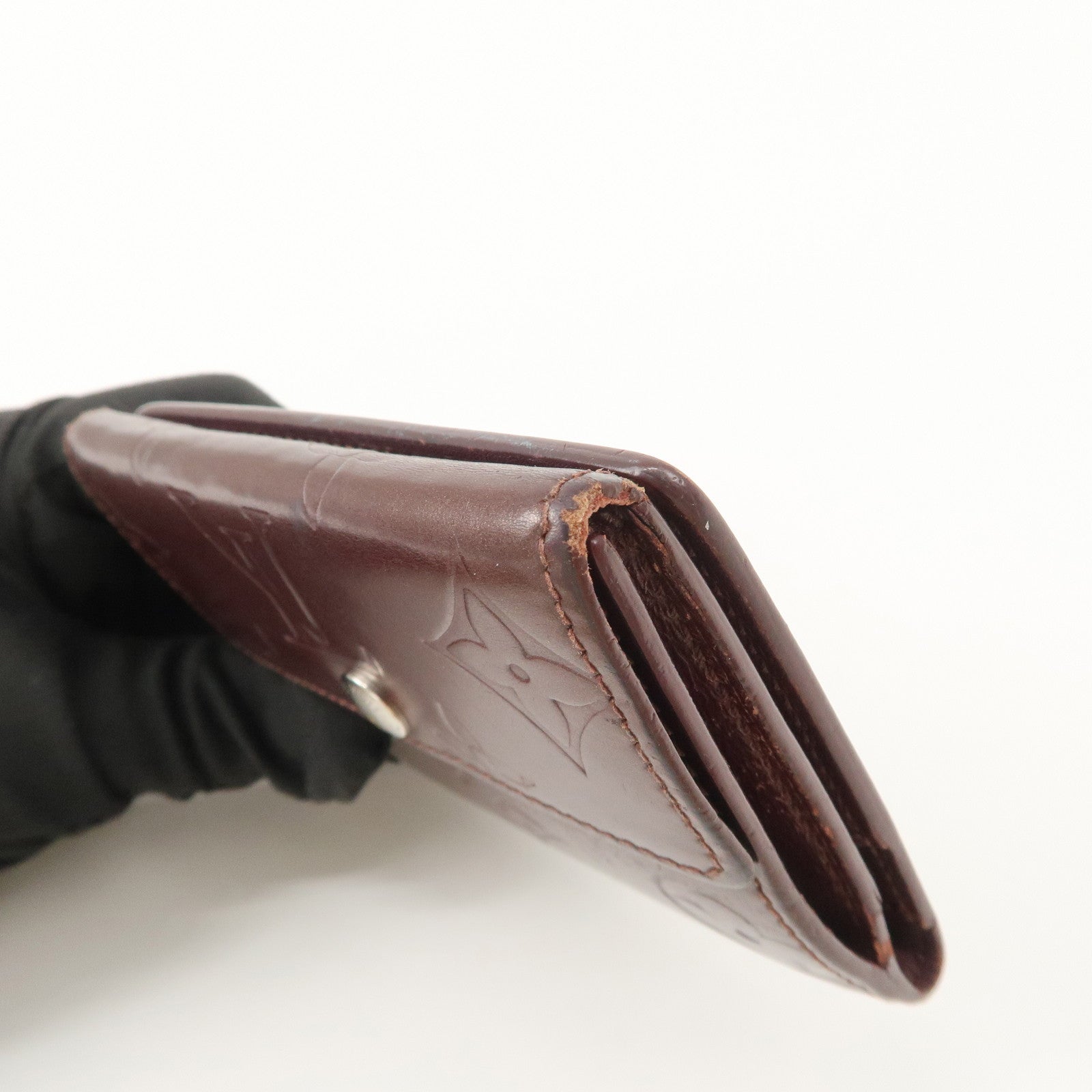 Louis Vuitton Damier Vernis Set of 3 Bi-fold Wallet Card Case Used