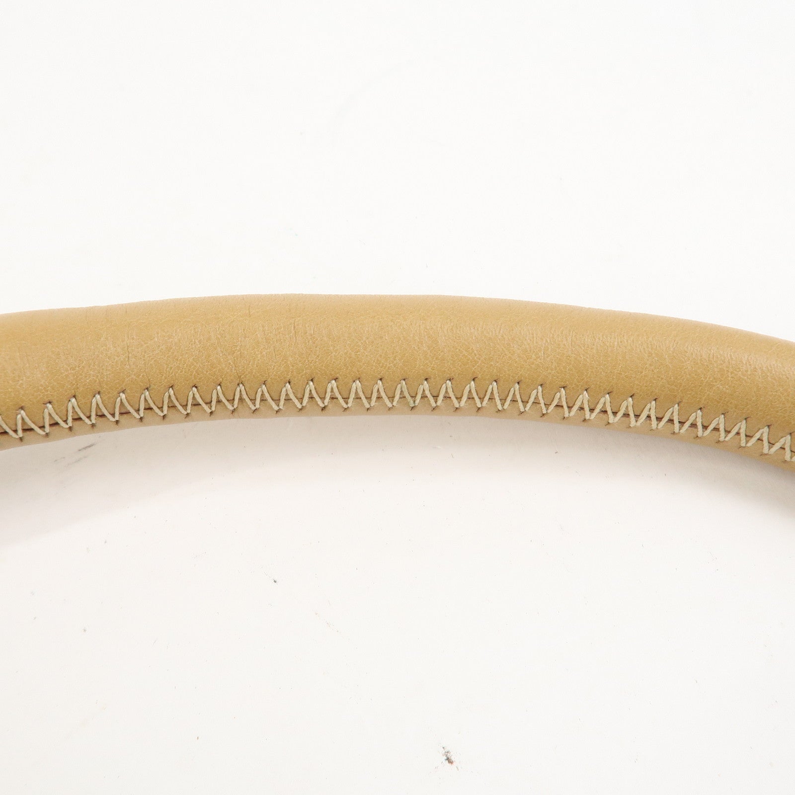 PRADA Triangle Logo Leather Shoulder Bag Hand Bag Camel