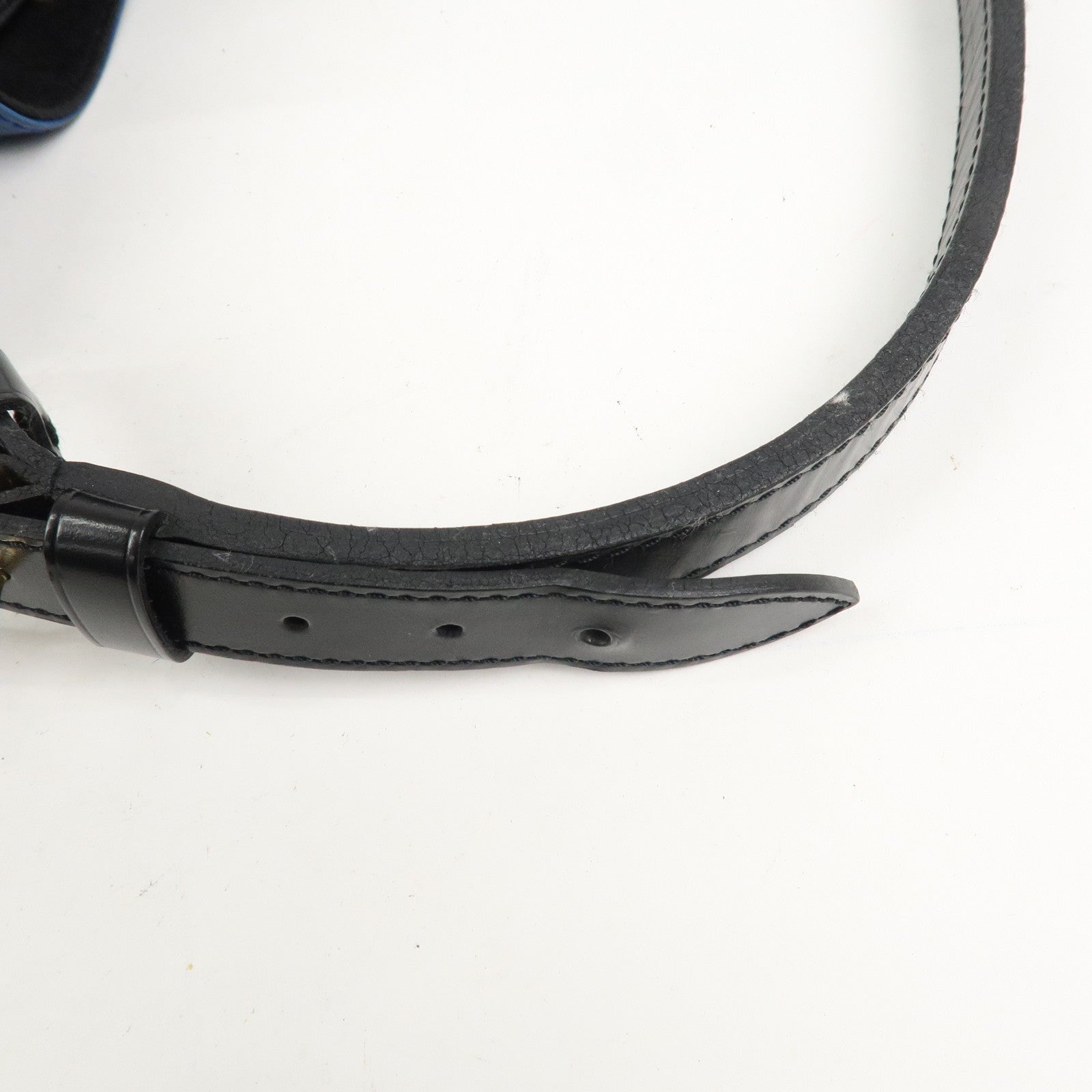 Louis Vuitton Epi Leather Petit Noe Bicolor Noir Toledo Blue Ｍ44152