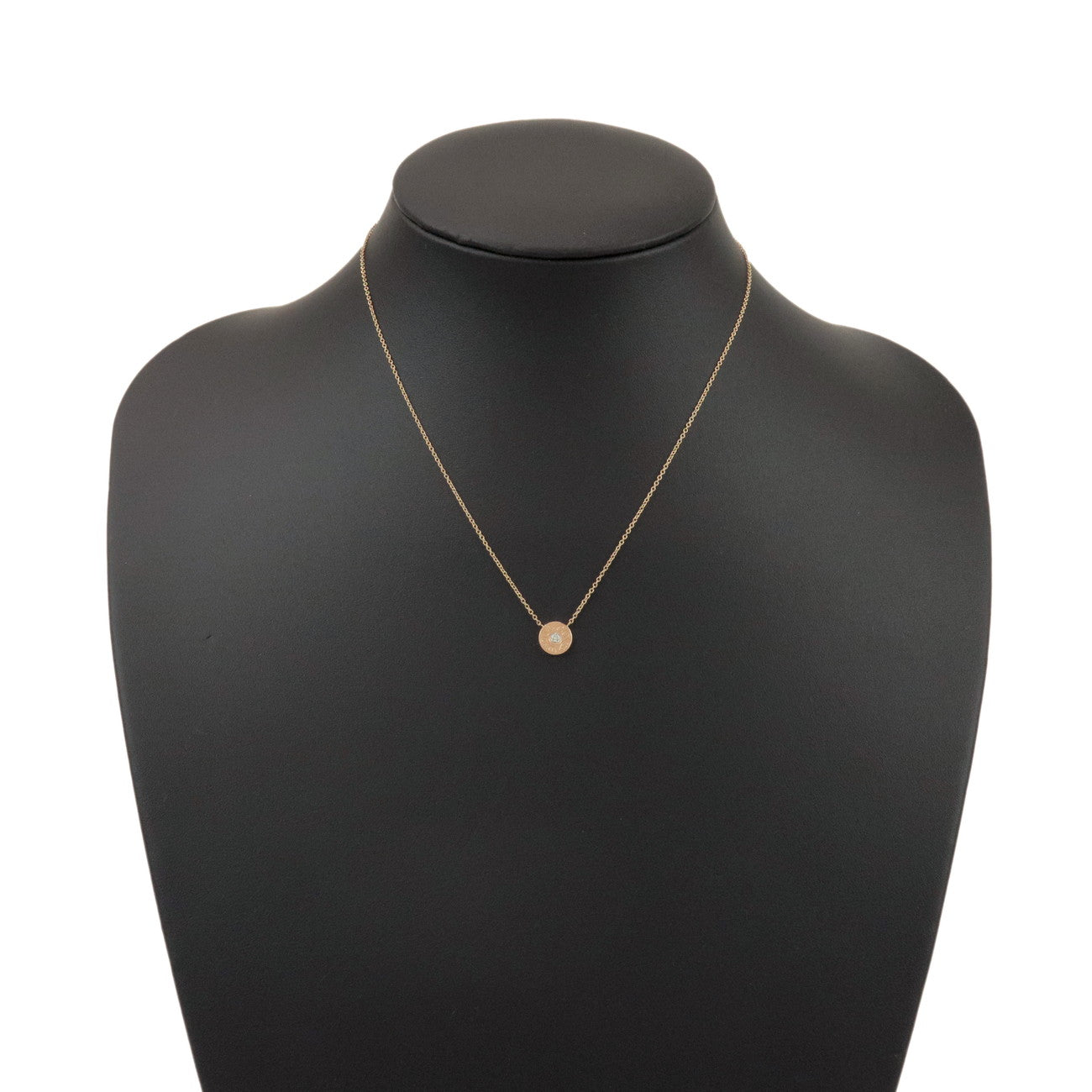Tiffany & Co 1837 1P Diamond Necklace K18 750PG Rose Gold
