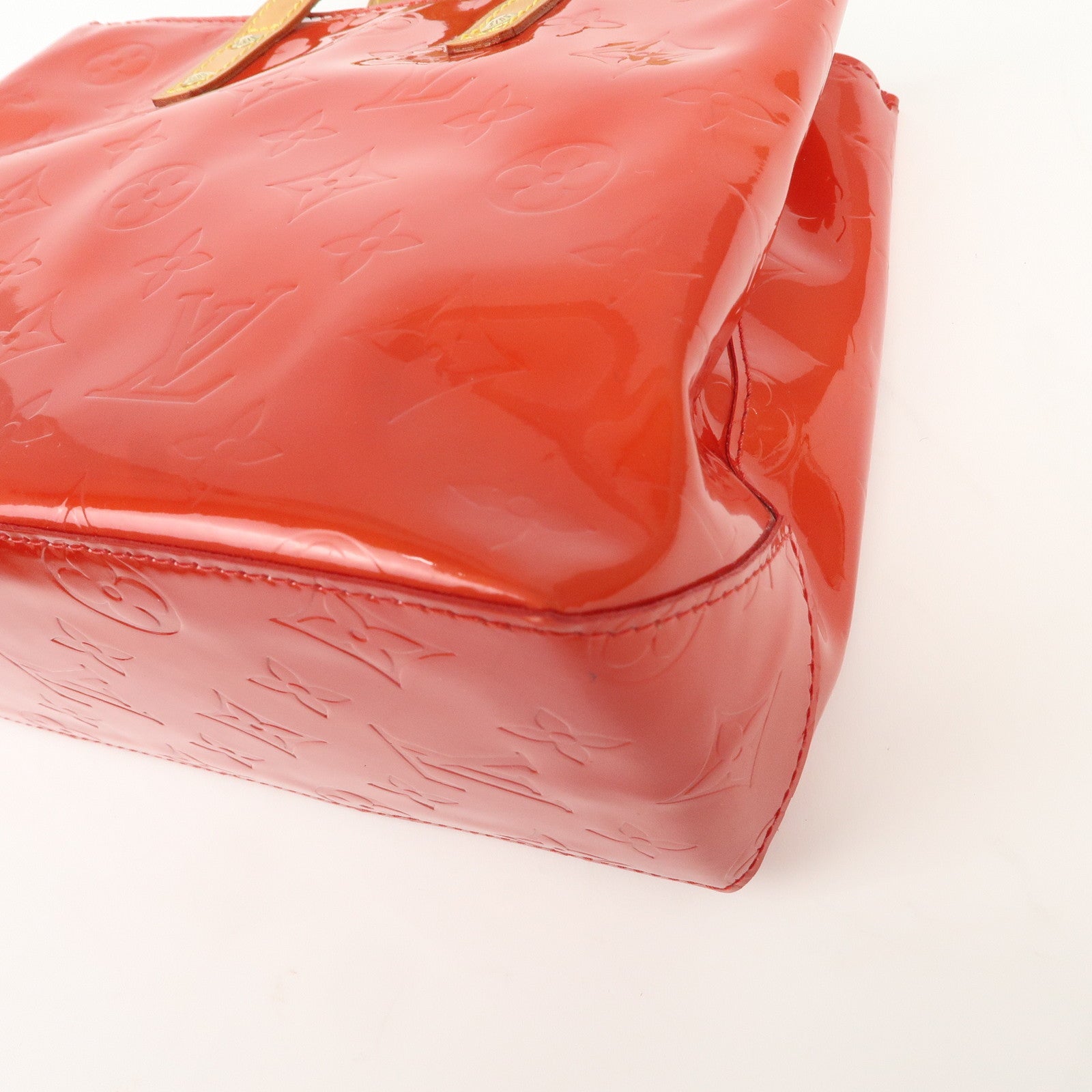 Louis Vuitton Monogram Vernis Lead PM Hand Bag Rouge M91088