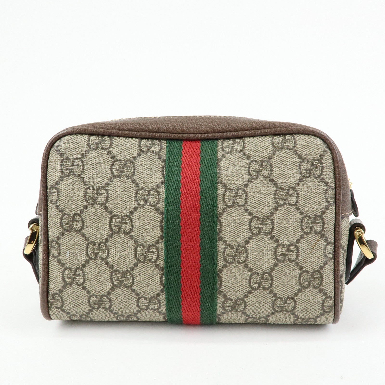 GUCCI Ophidia Sherry GG Supreme Leather Shoulder Bag Brown 517350