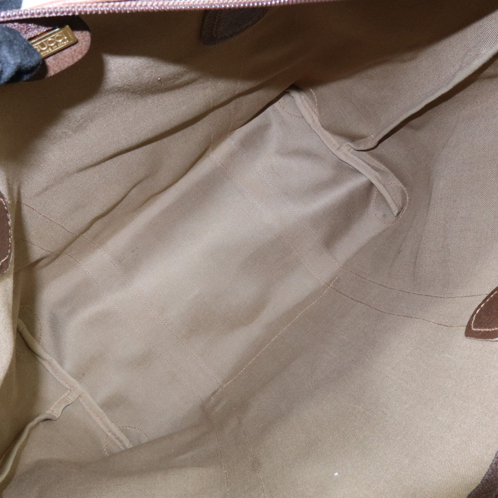 GUCCI Sherry Interlocking G GG Supreme Tote Bag Beige 012・39・6211