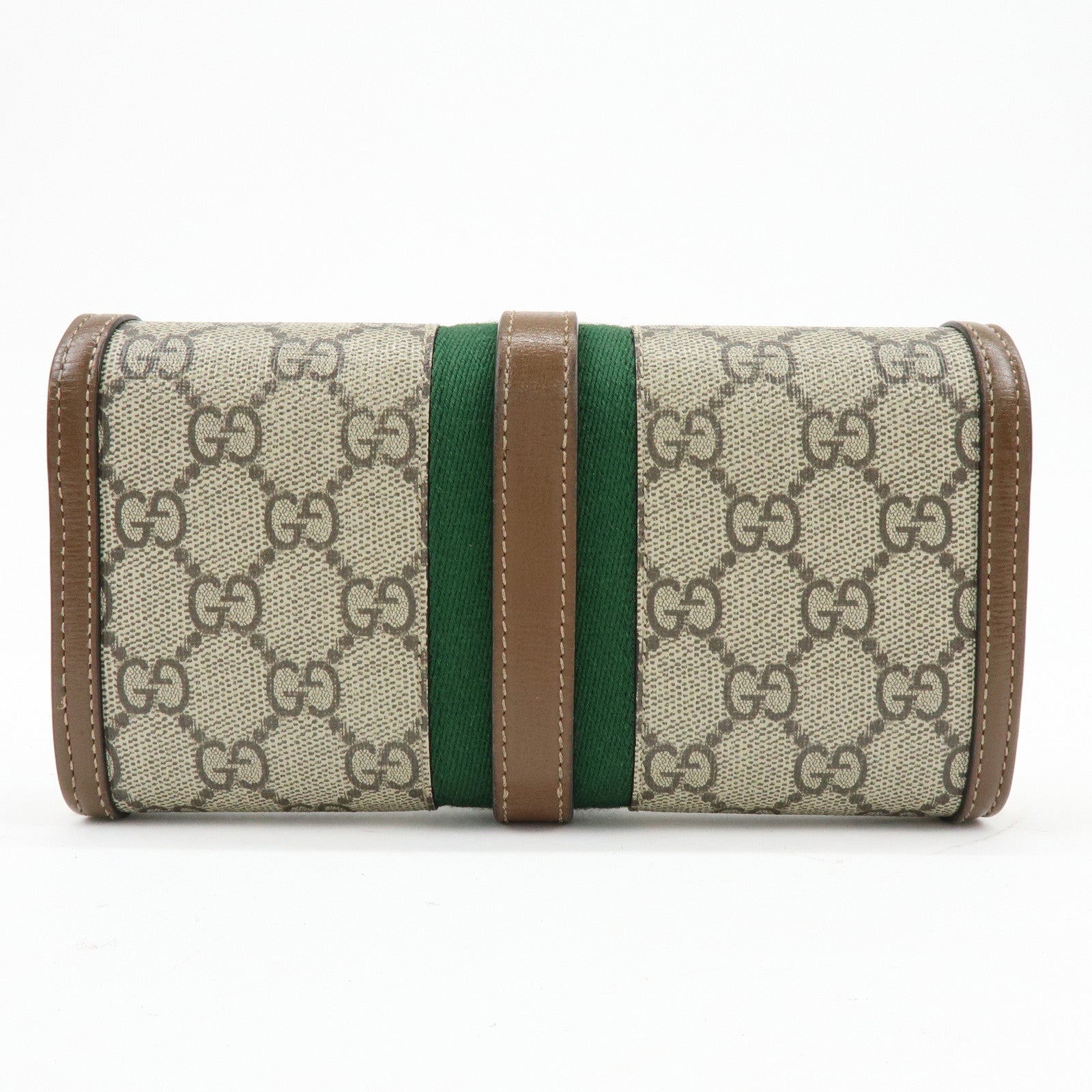 GUCCI Jackie 1961 Sherry GG Supreme Leather Chain Wallet Bag 652681