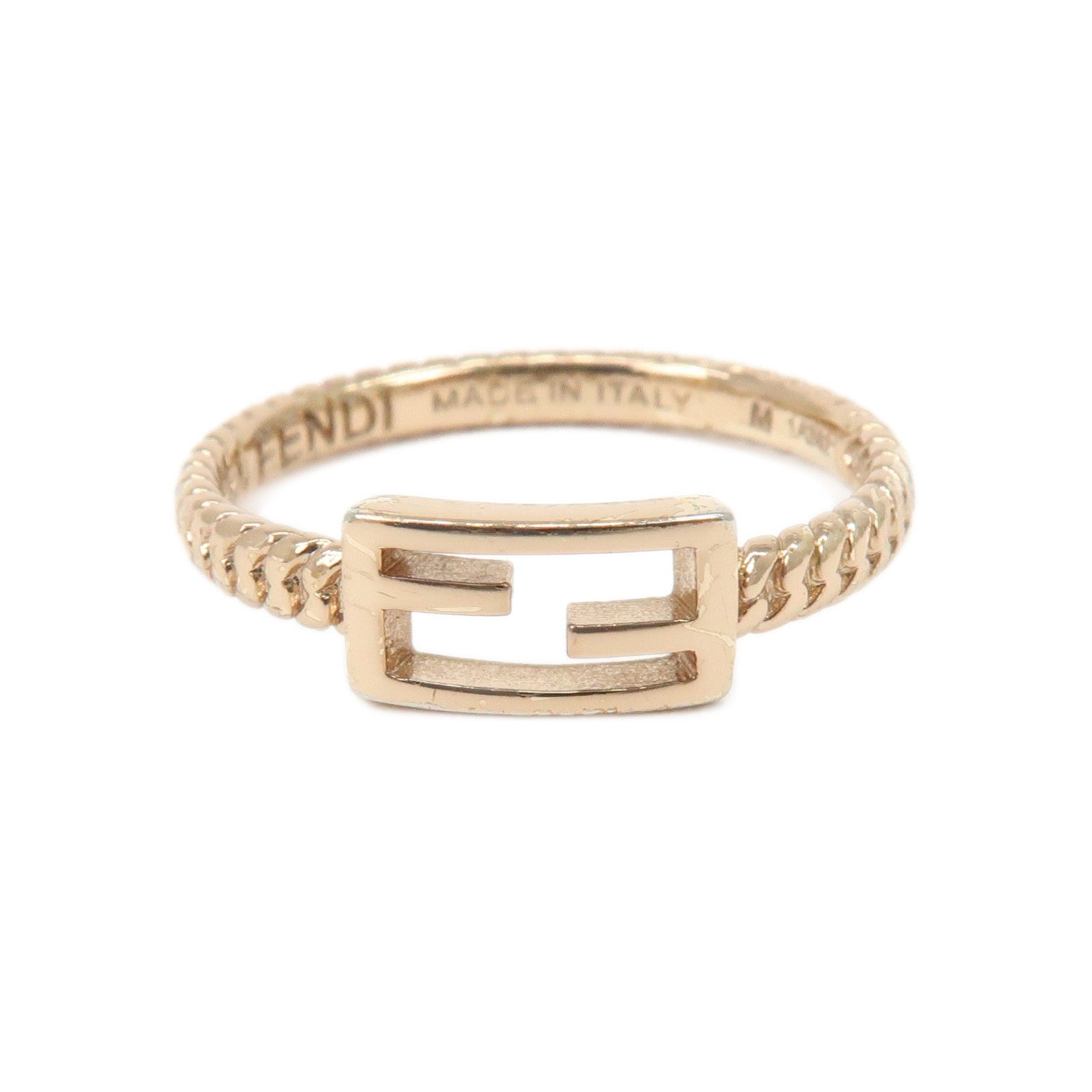FENDI Baguette Ring M Metal Ring Gold 1A2621