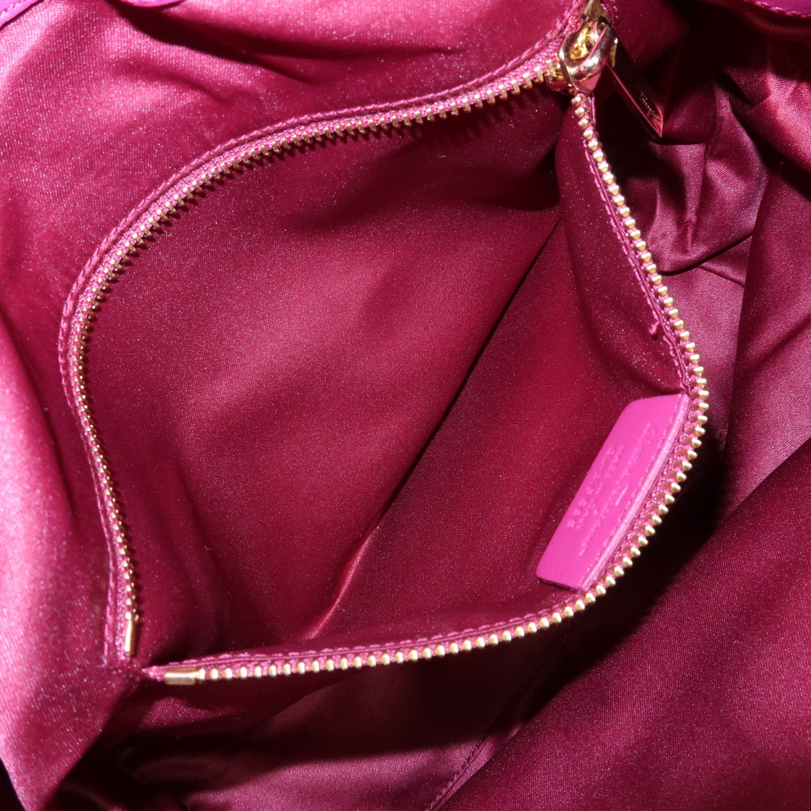 Ferragamo Gancini Nylon Leather 2Way Bag Hand Bag Shoulder Bag Pink