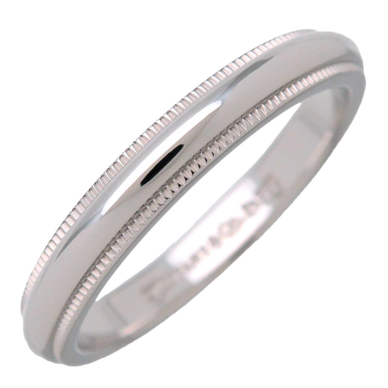 Tiffany & Co Milgrain Band Ring PT950 Platinum US7.25 EU55 HK16