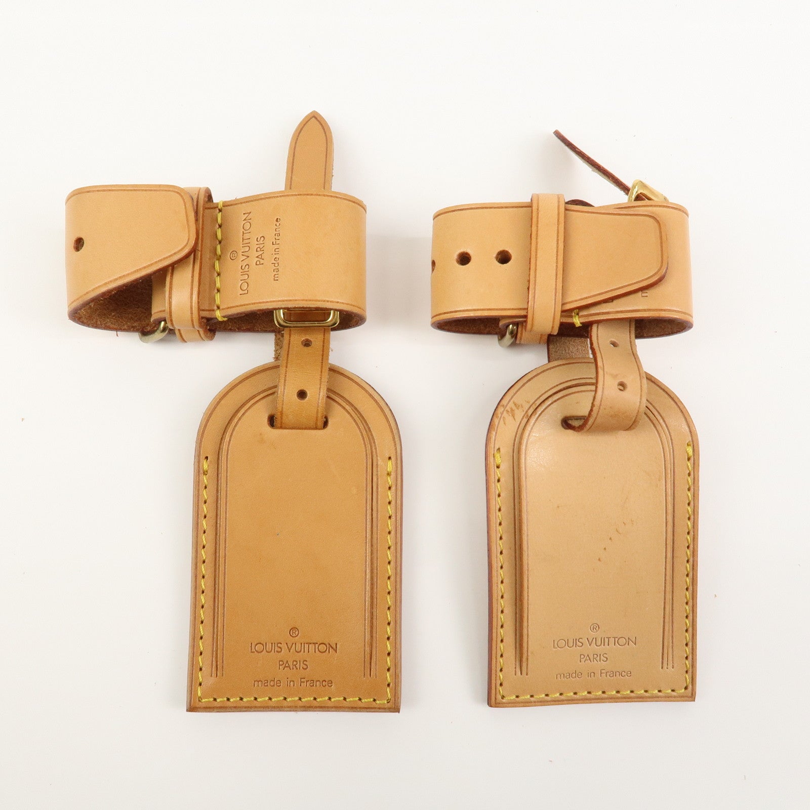 Louis Vuitton Set of 10 Leather Name Tag & Poignet Natural