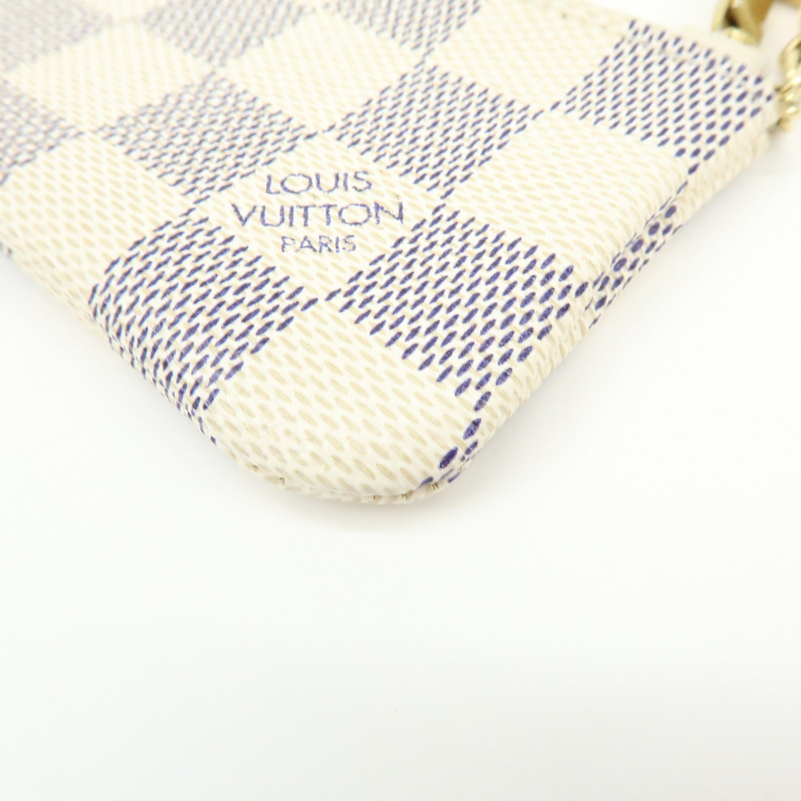 Louis Vuitton Damier Azur Pochette Cles Coin Case Key Case N62659