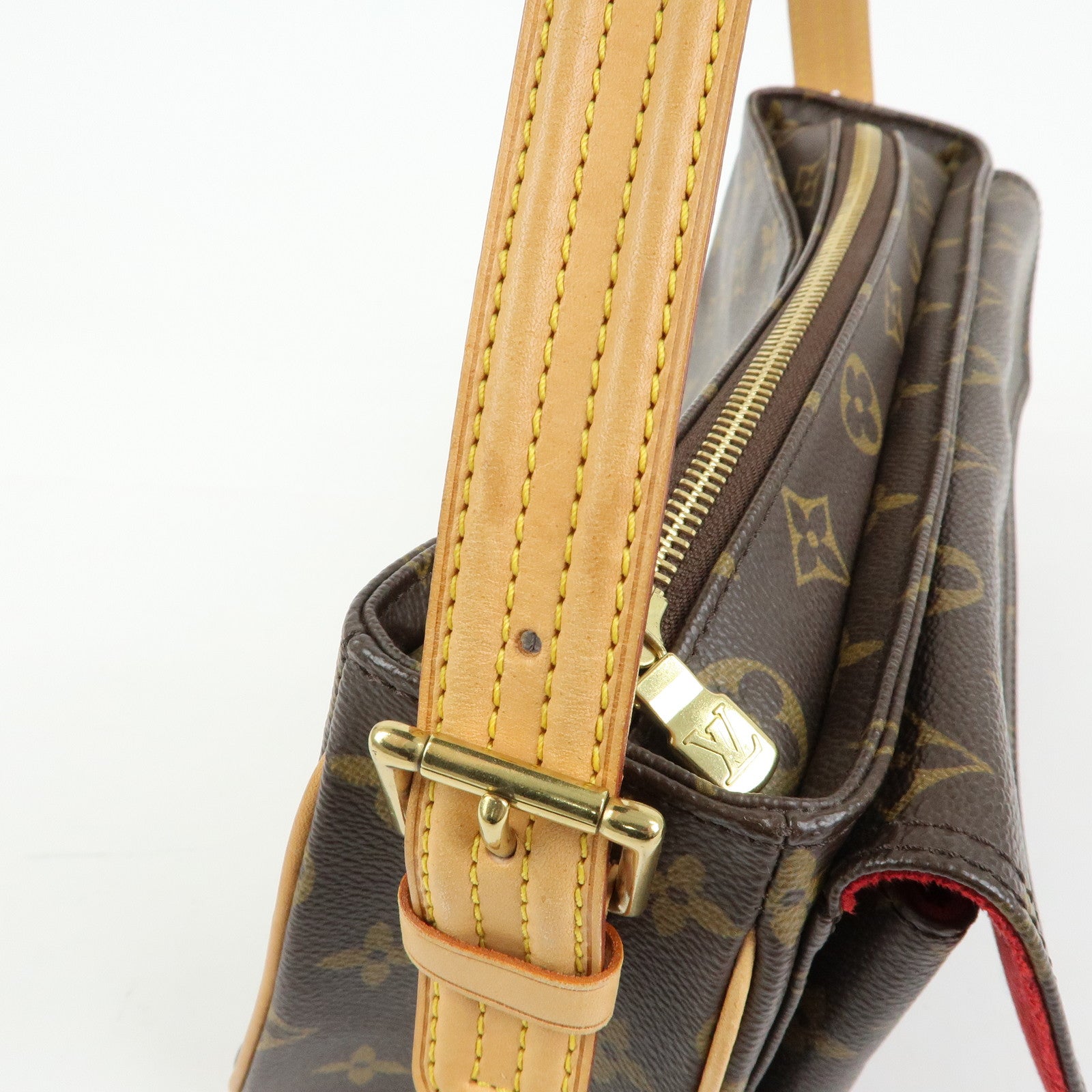 Louis Vuitton Monogram Vivacite Shoulder Bag Hand Bag Brown M51164