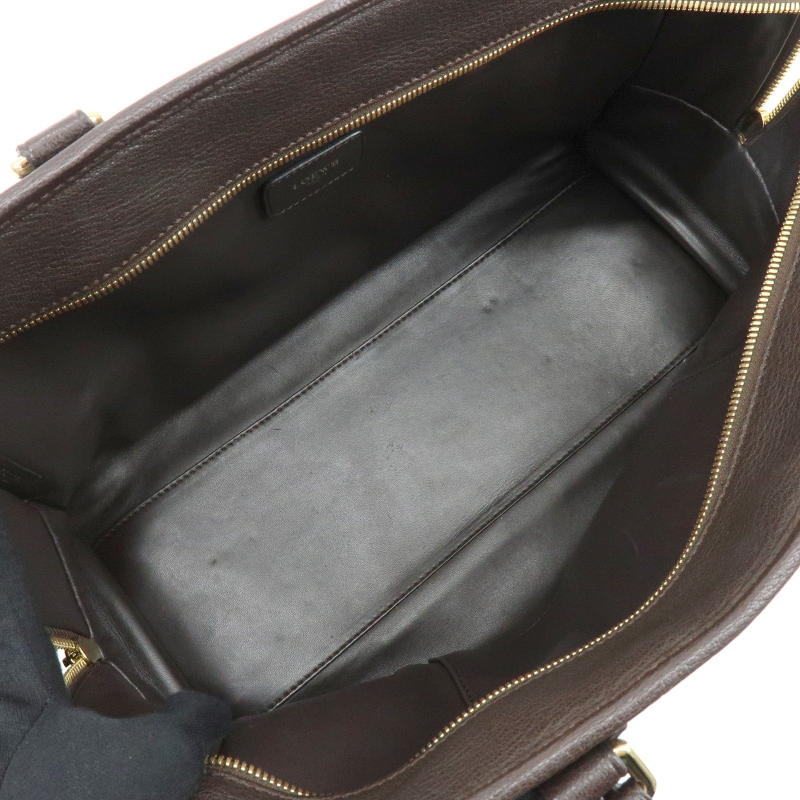 LOEWE Anagram Amazona 36 Hand Bag Boston Bag Dark Brown