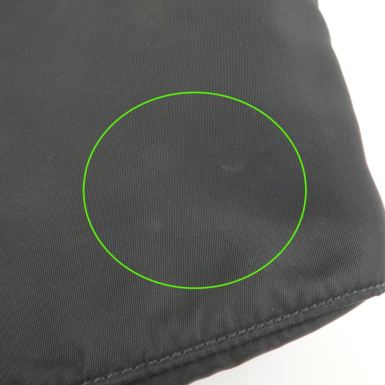 PRADA Nylon Saffiano Leather Cosmetic Makeup Pouch Black 1NA369