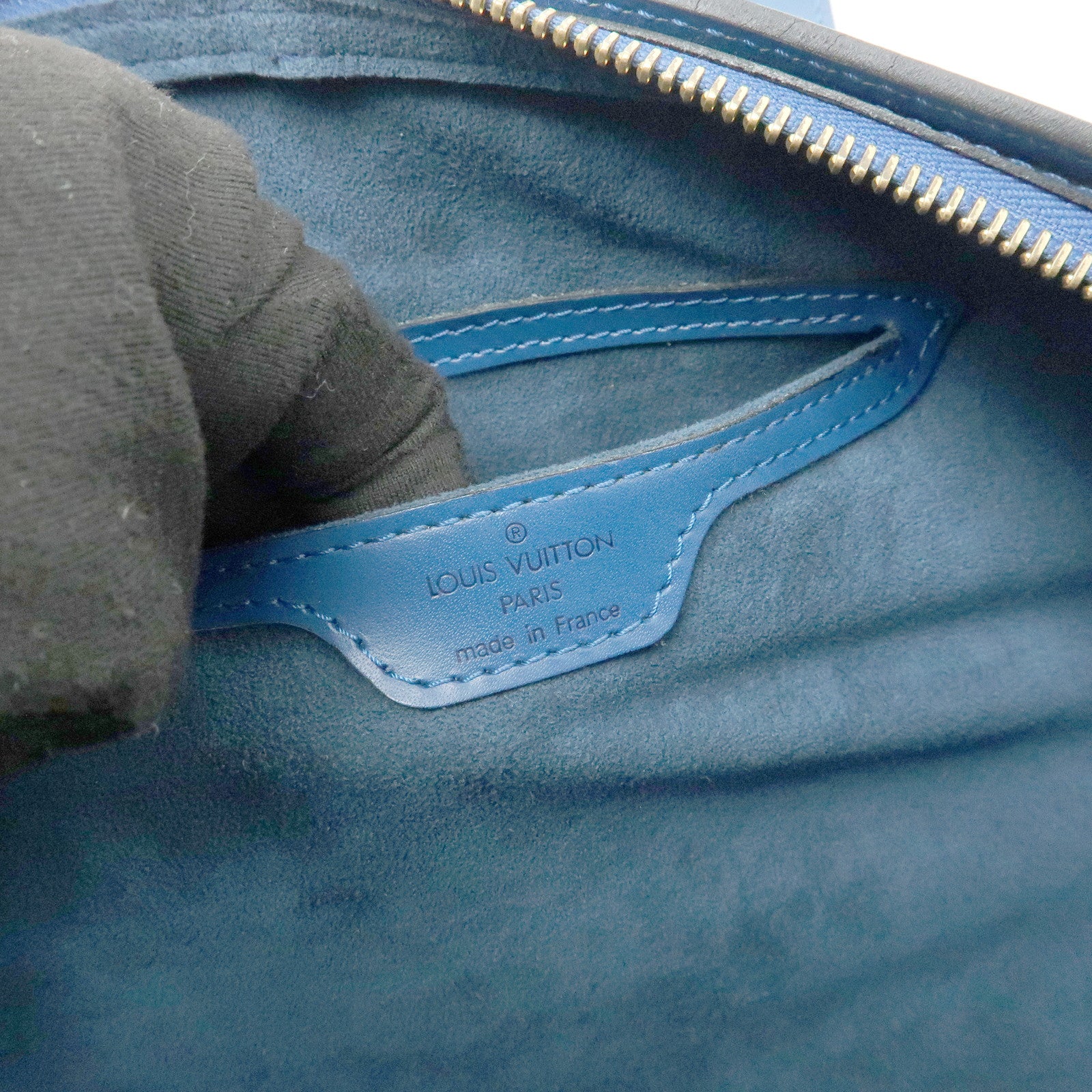 Louis Vuitton Epi Soufflot Shoulder Bag Hand Bag Toledo Blue M52225