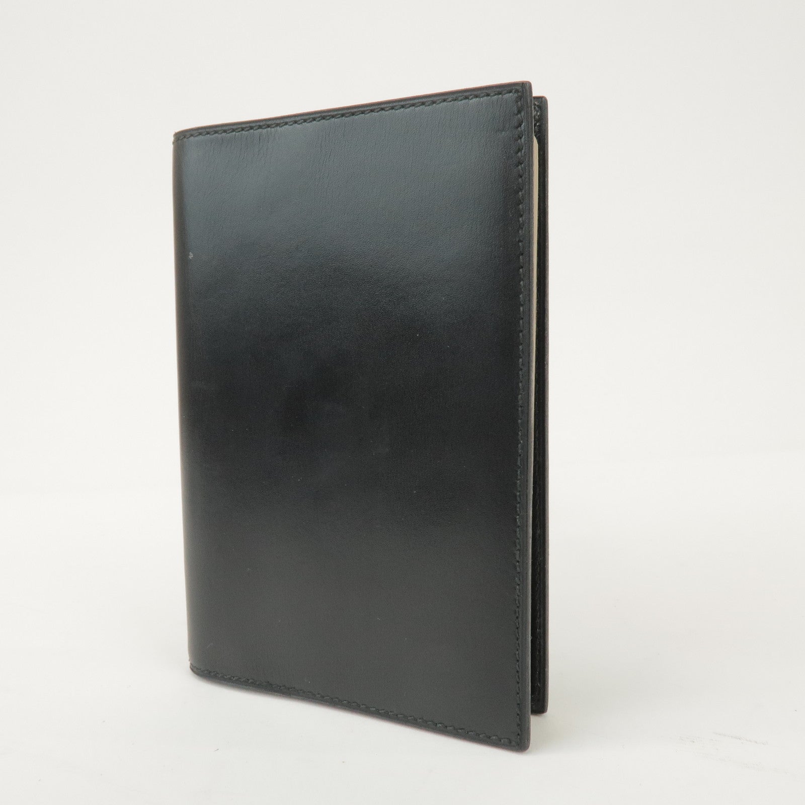 HERMES Agenda GM Box Calf Leather Planner Cover □J Stamped Black