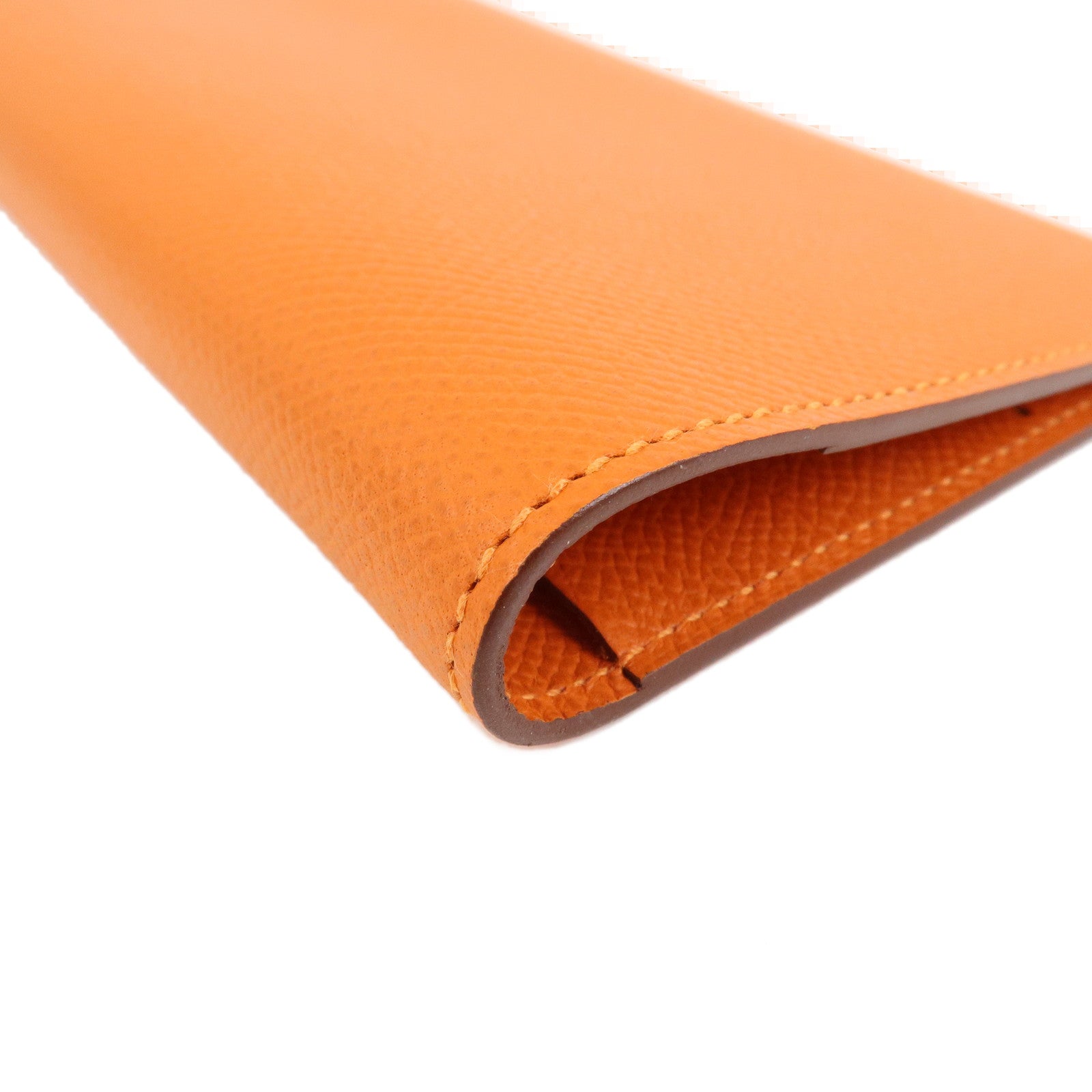 HERMES Epsom Leather Vision Agenda Plannder Cover □O Stamped Orange