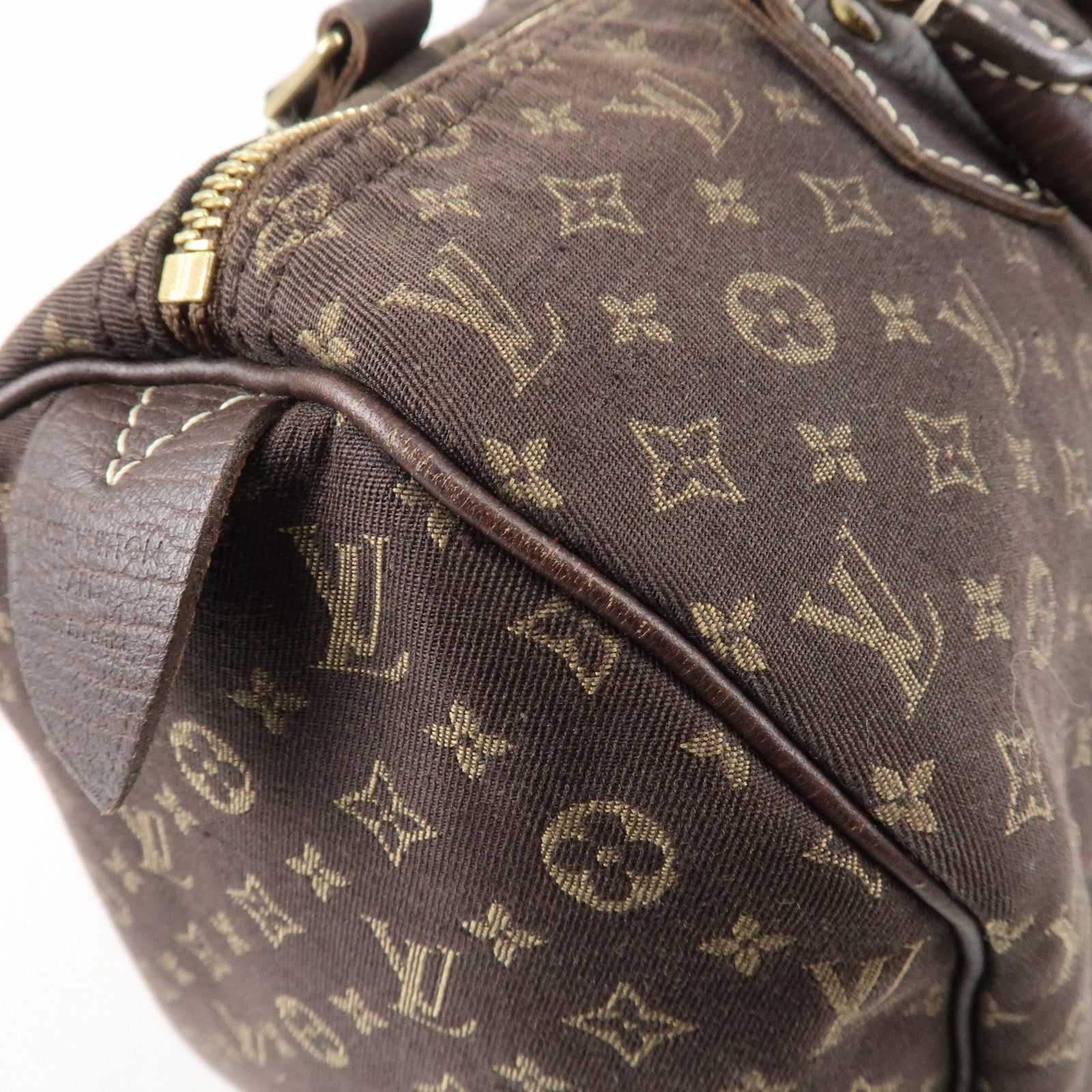 Louis Vuitton Monogram Mini Lin Speedy 30 Boston Bag Ebene M95224 Used
