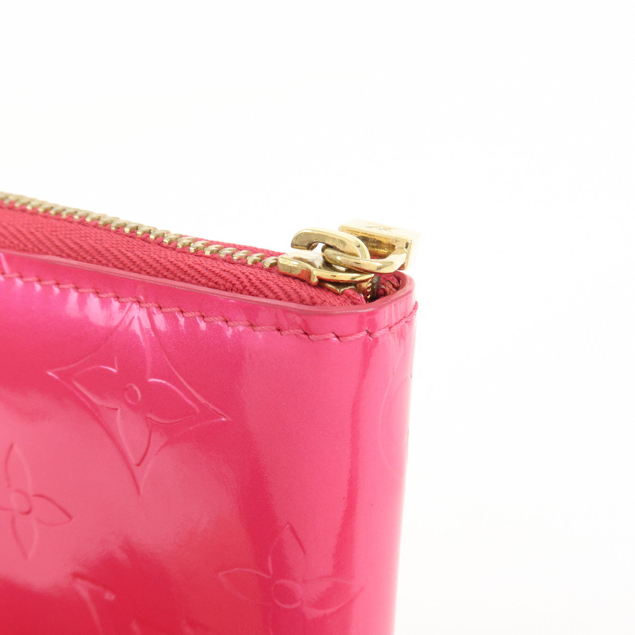 Louis Vuitton Monogram Vernis Bloom Zippy Wallet Pink M91238