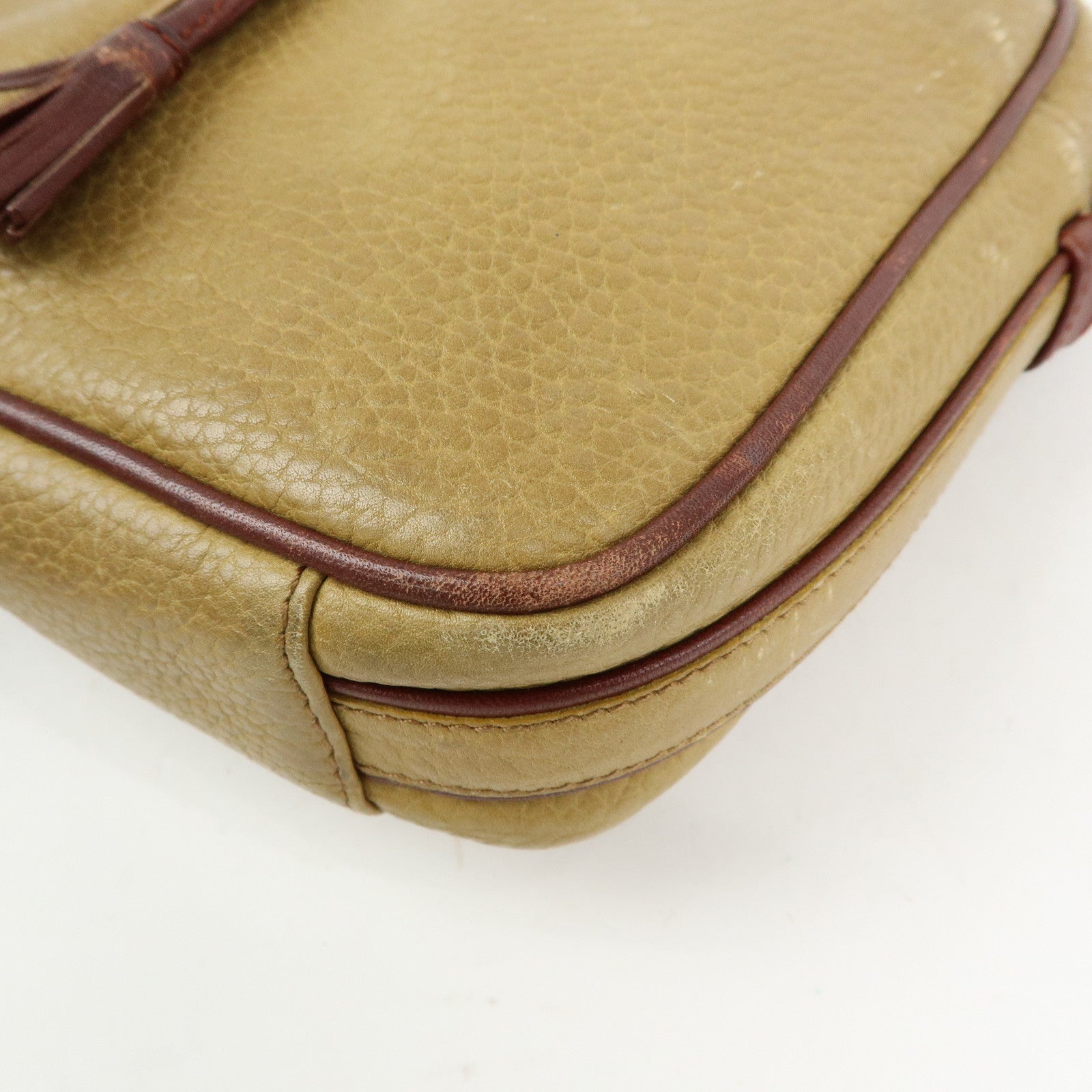 Cartier Must de Cartier Leather Shoulder Bag Crossbody Bag Beige
