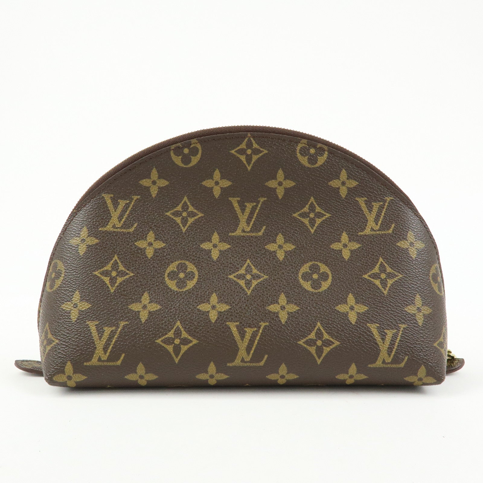 Louis Vuitton Monogram Trousse Demi Ronde Pouch Makeup Bag M47520