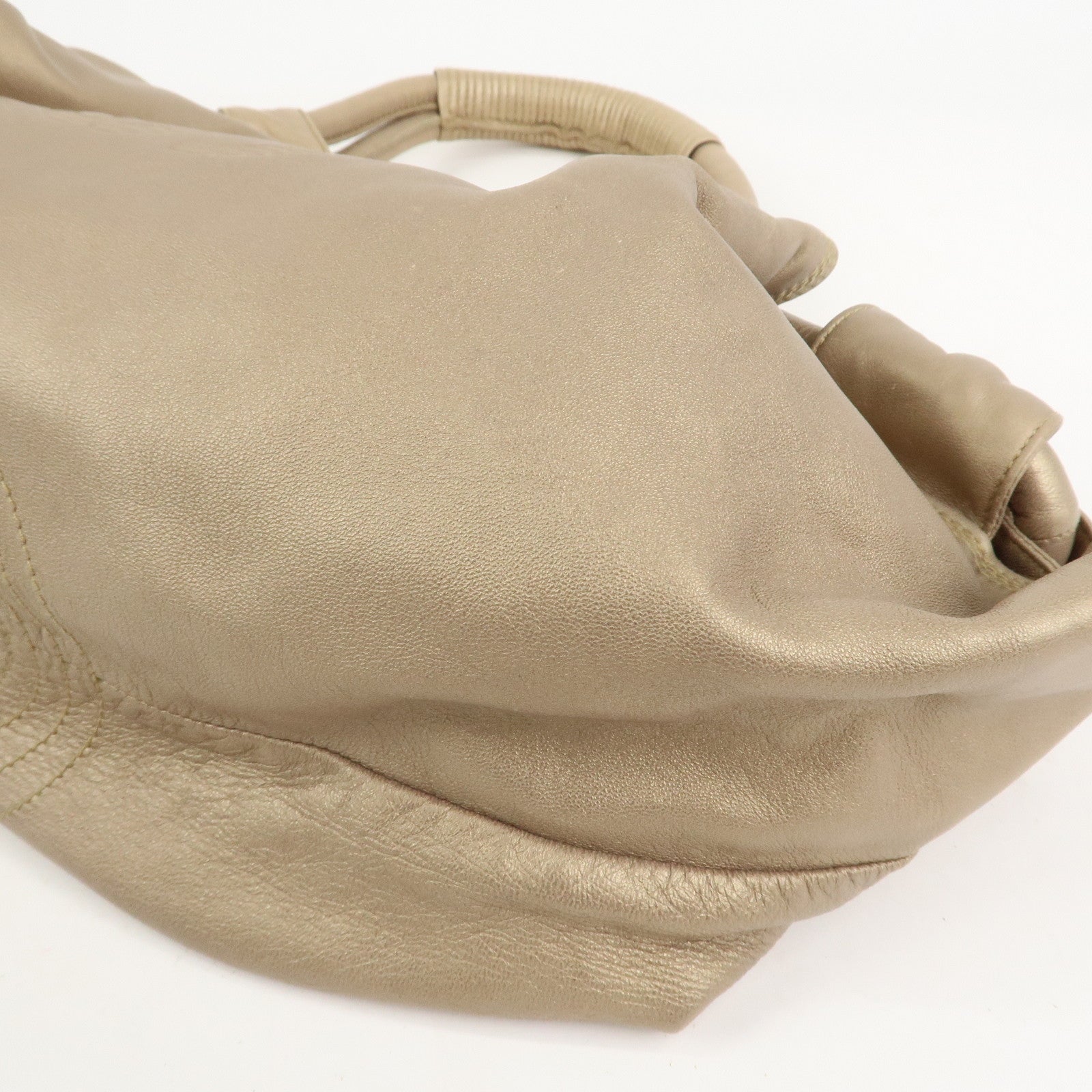 LOEWE Anagram Nappa Aire Leather Hand Bag Shoulder Bag Gold