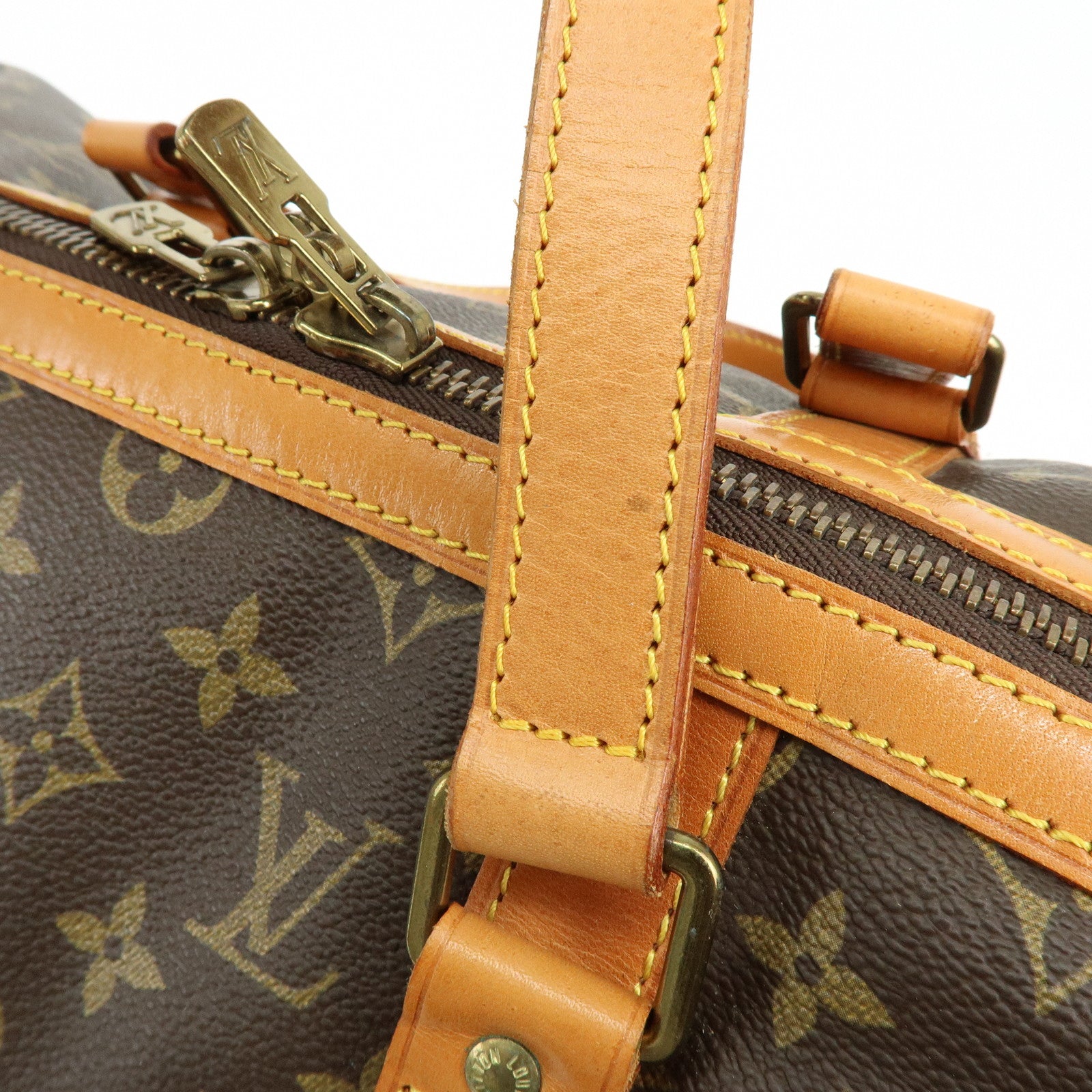 Louis Vuitton Monogram Sac Souple 45 Boston Bag Brown M41624