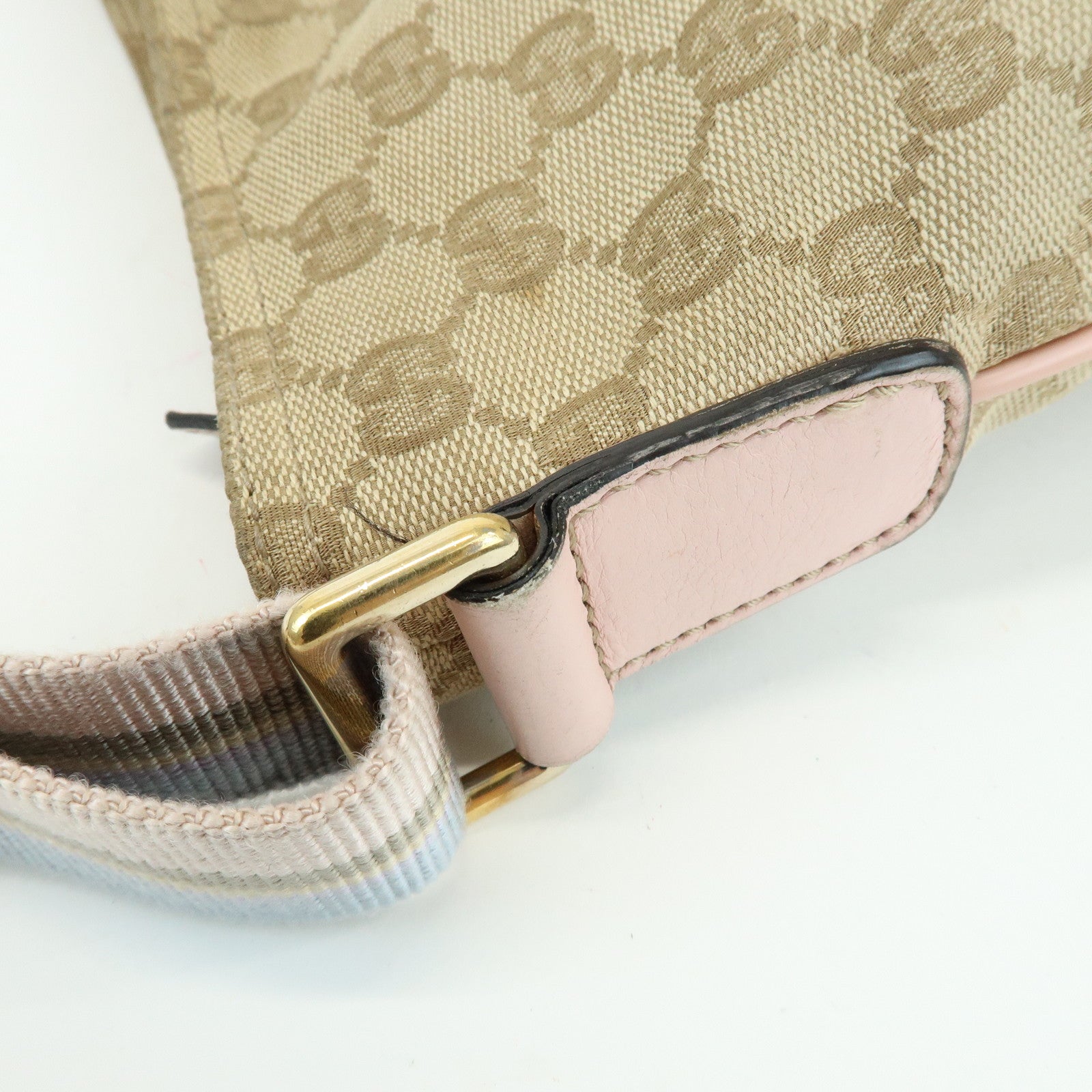 GUCCI Sherry GG Canvas Leather Shoulder Bag Crossbody Bag 189749