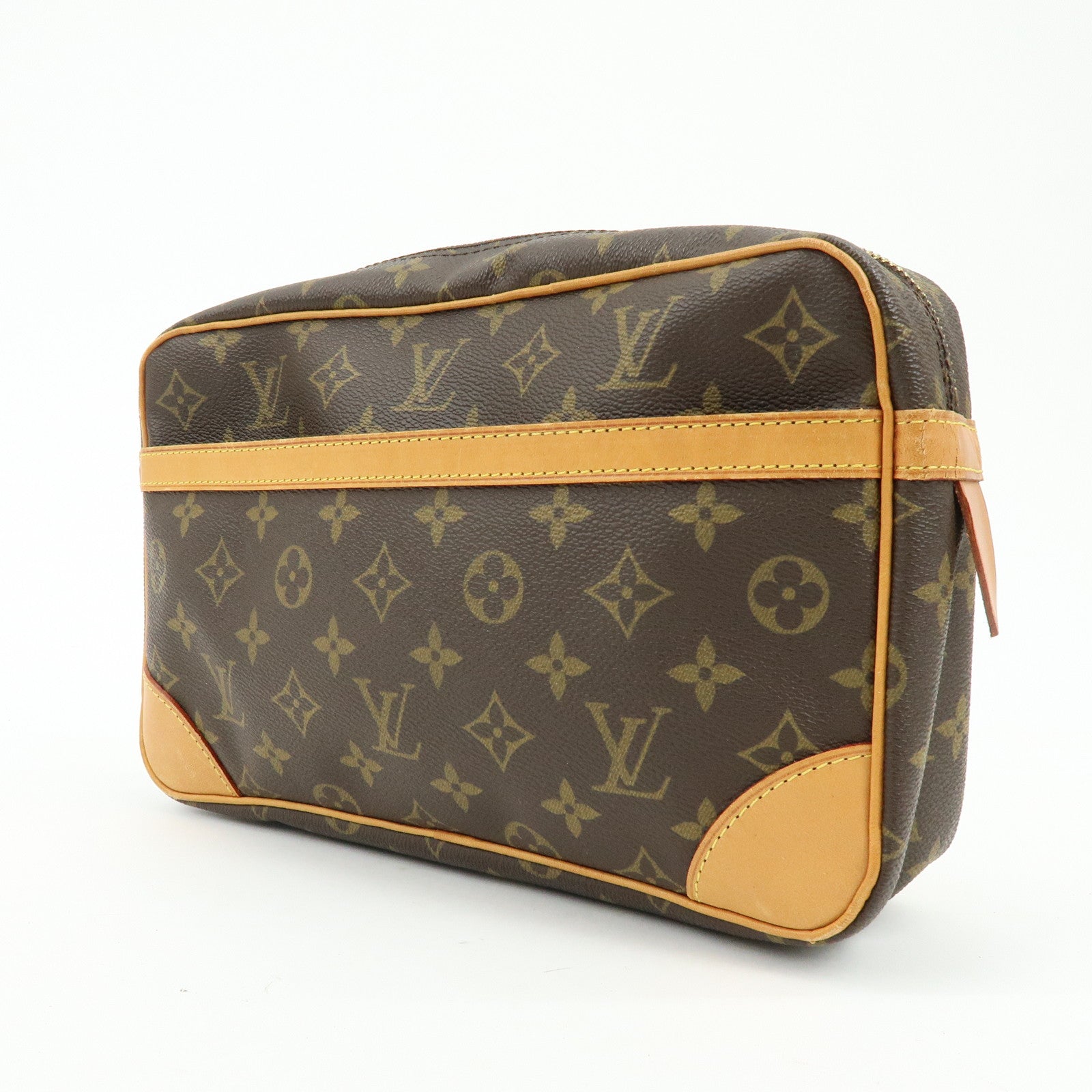 Louis Vuitton Monogram Compiegne 28 Pouch Clutch Bag Brown M51845