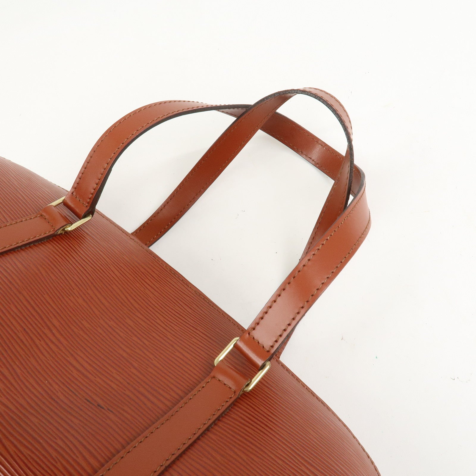 Louis Vuitton Epi Leather Soufflot Hand Bag Kenya Brown M52223