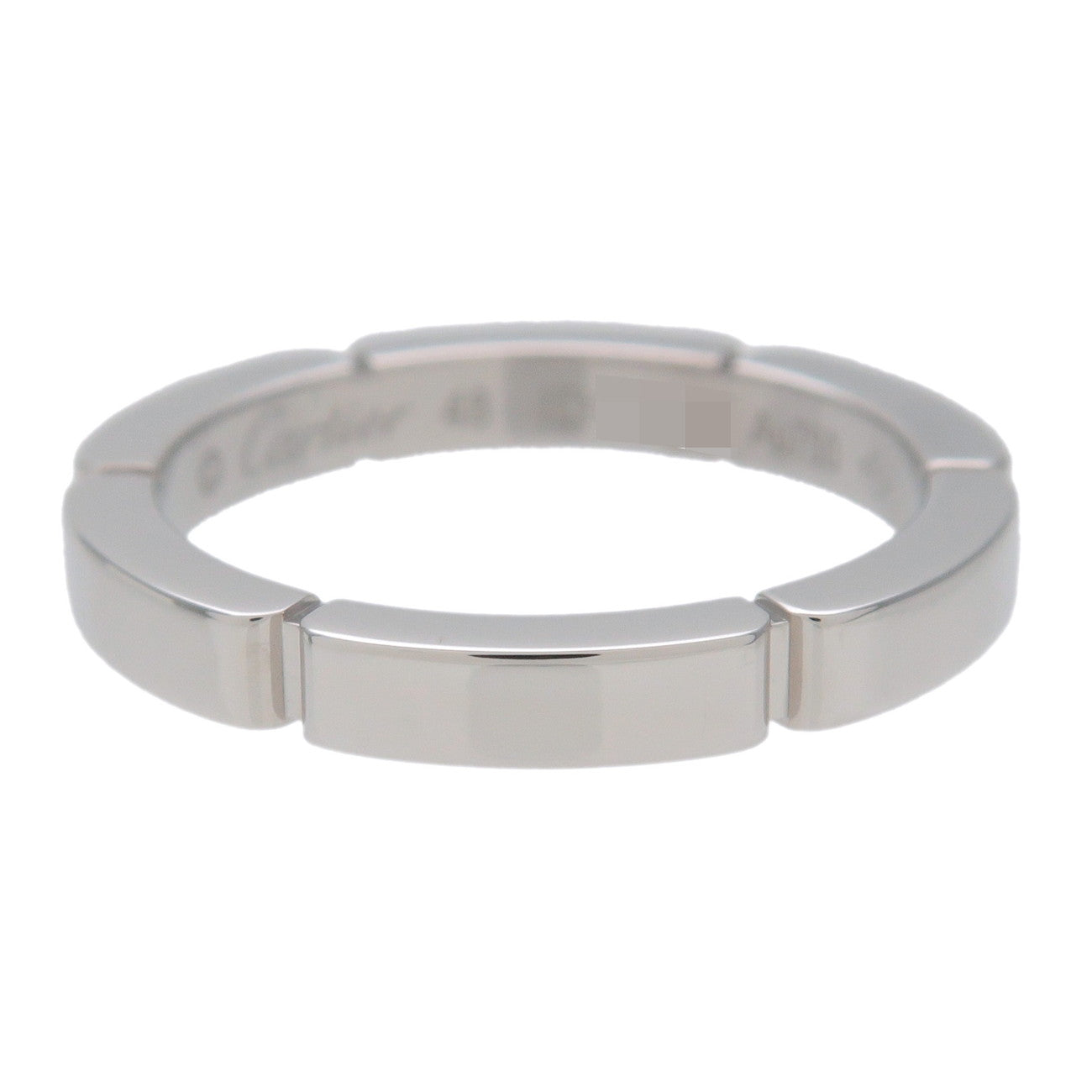 Cartier Maillon Panthere Half Diamond Ring K18 750WG #48 US4.5 EU48