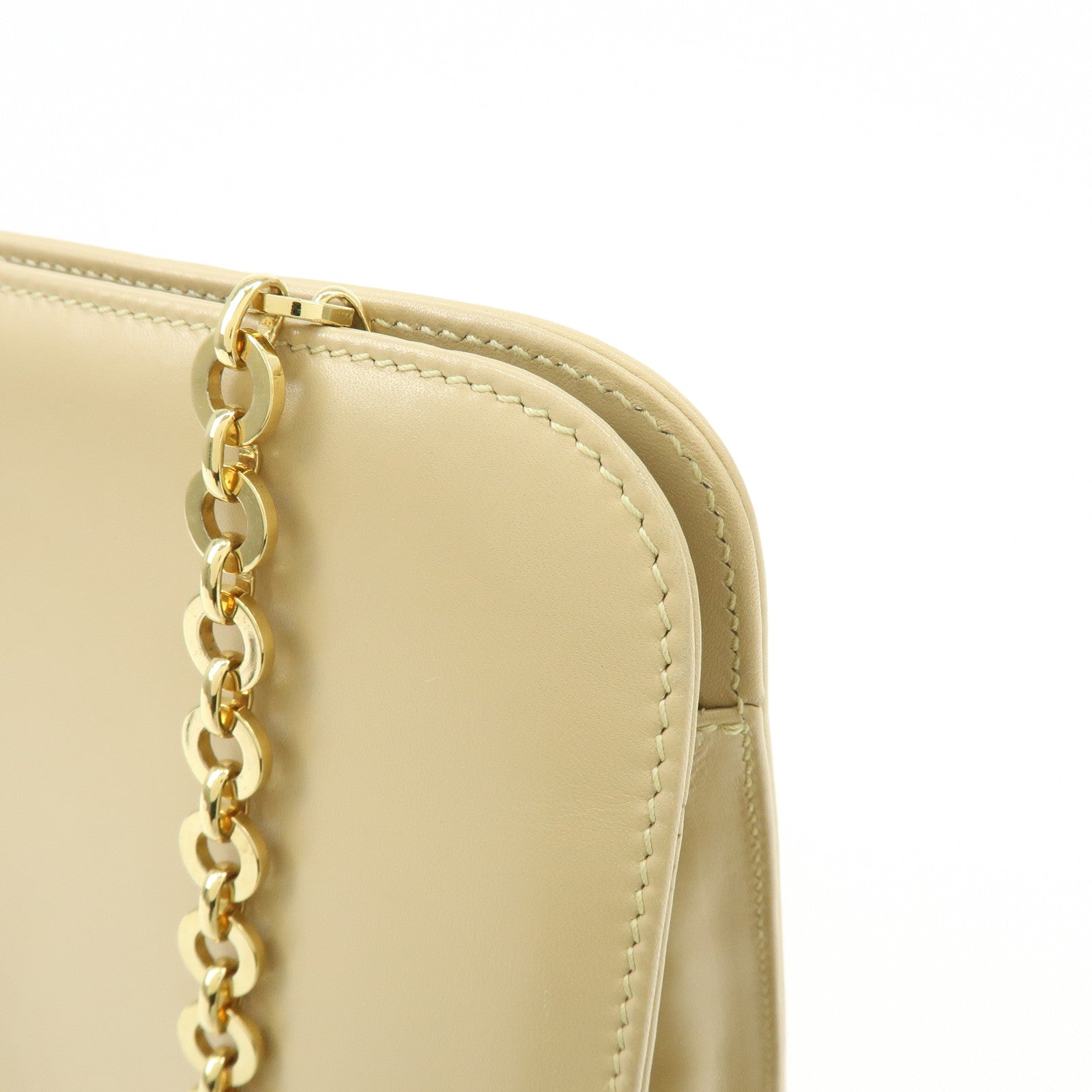 Ferragamo Gancini Leather Shoulder Bag Crossbody Bag Beige