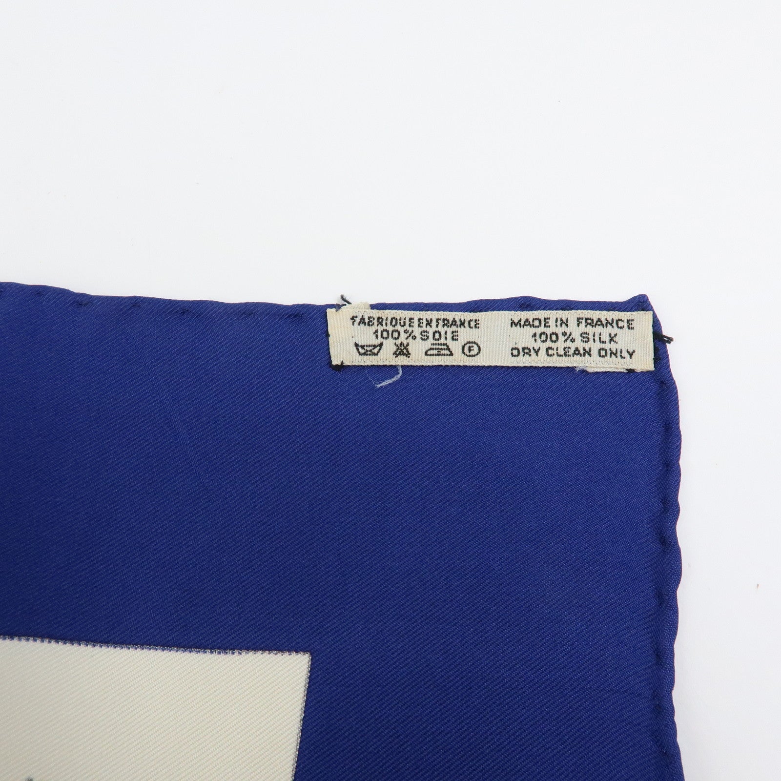HERMES Carre 90 Set of 2 Silk 100% Scarf Light Pink Navy White