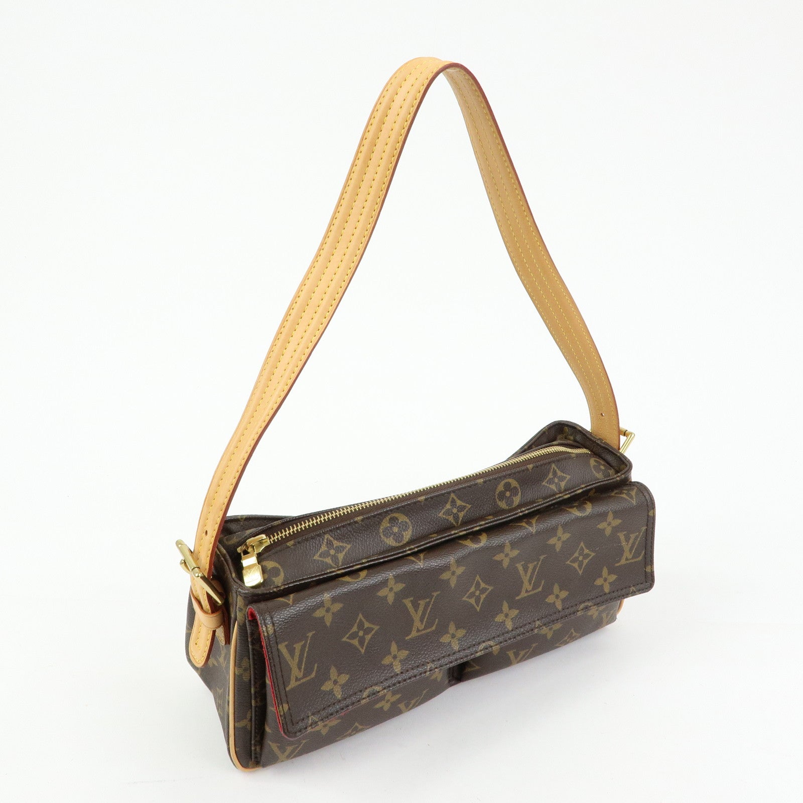 Louis Vuitton Monogram Vivacite Shoulder Bag Hand Bag Brown M51164